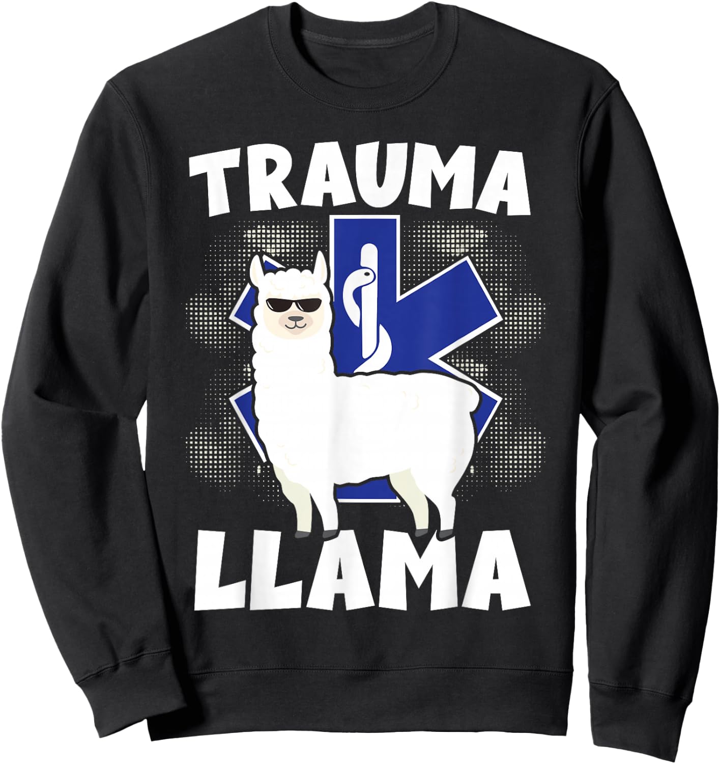 Trauma Llama Paramedic Rescue Service Sweatshirt - Sweatshirt | Black