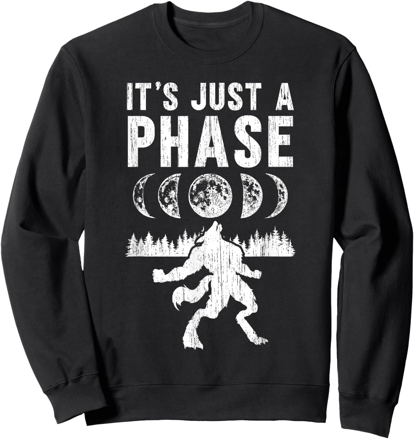 Werewolf Only One Phase Spell Werewolf Sweatshirt - Sweatshirt | Black
