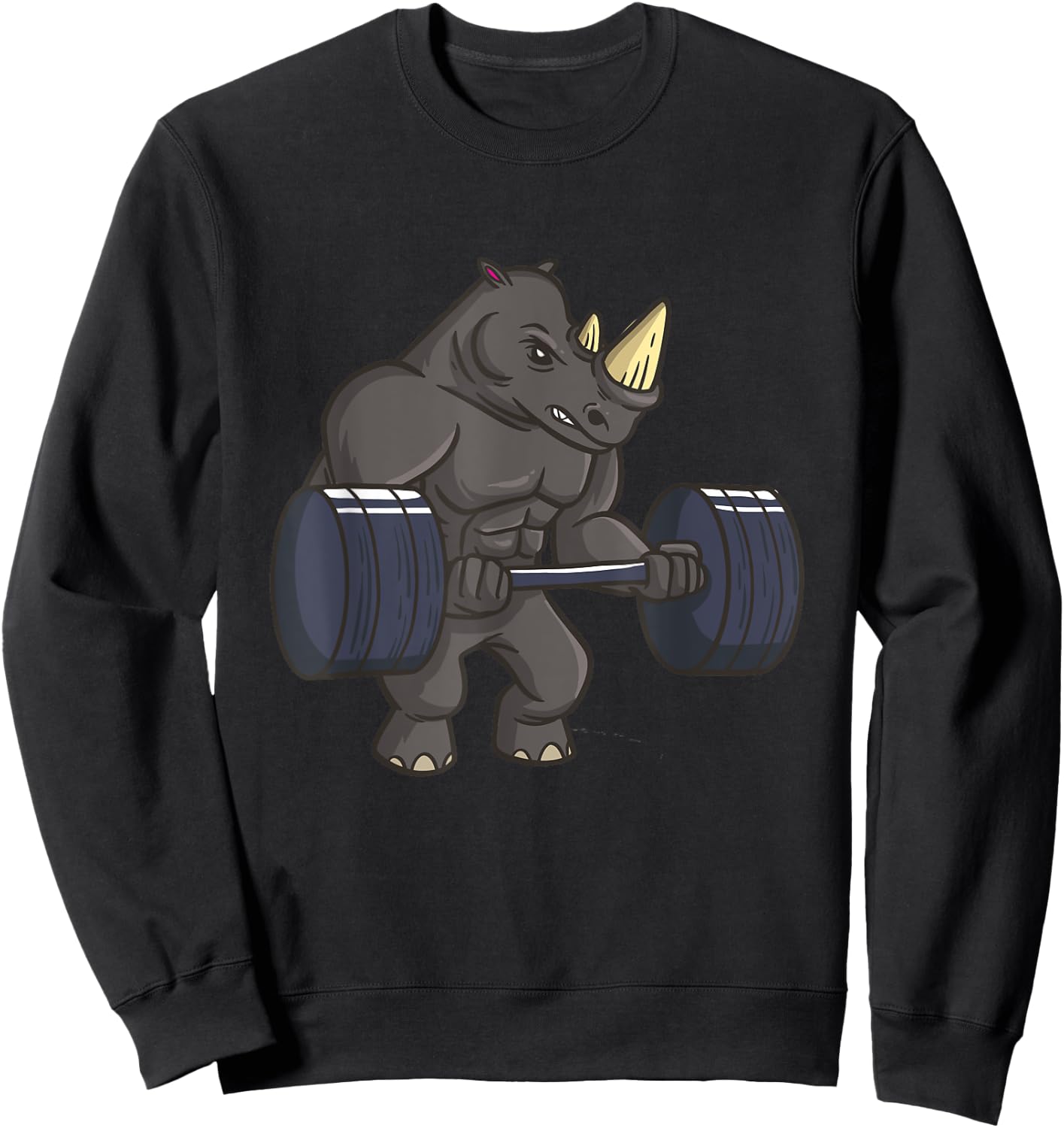 Rhinoceros Powerlifting Weightlifting Gym Rhino Lovers Gift Sweatshirt - Sweatshirt | Black