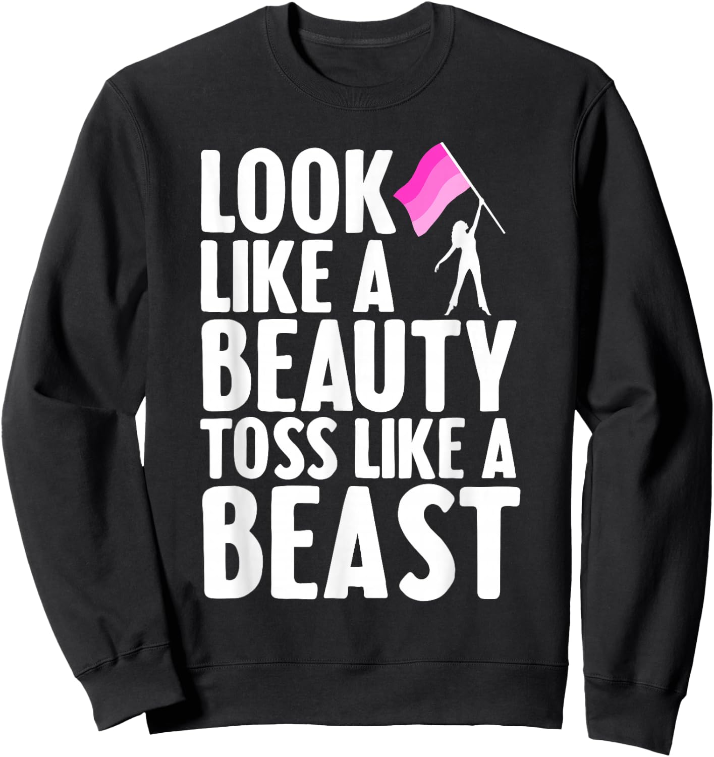 Funny Color Guard Design for Girls Women Winter Guard Lover Sweatshirt - Sweatshirt | Black