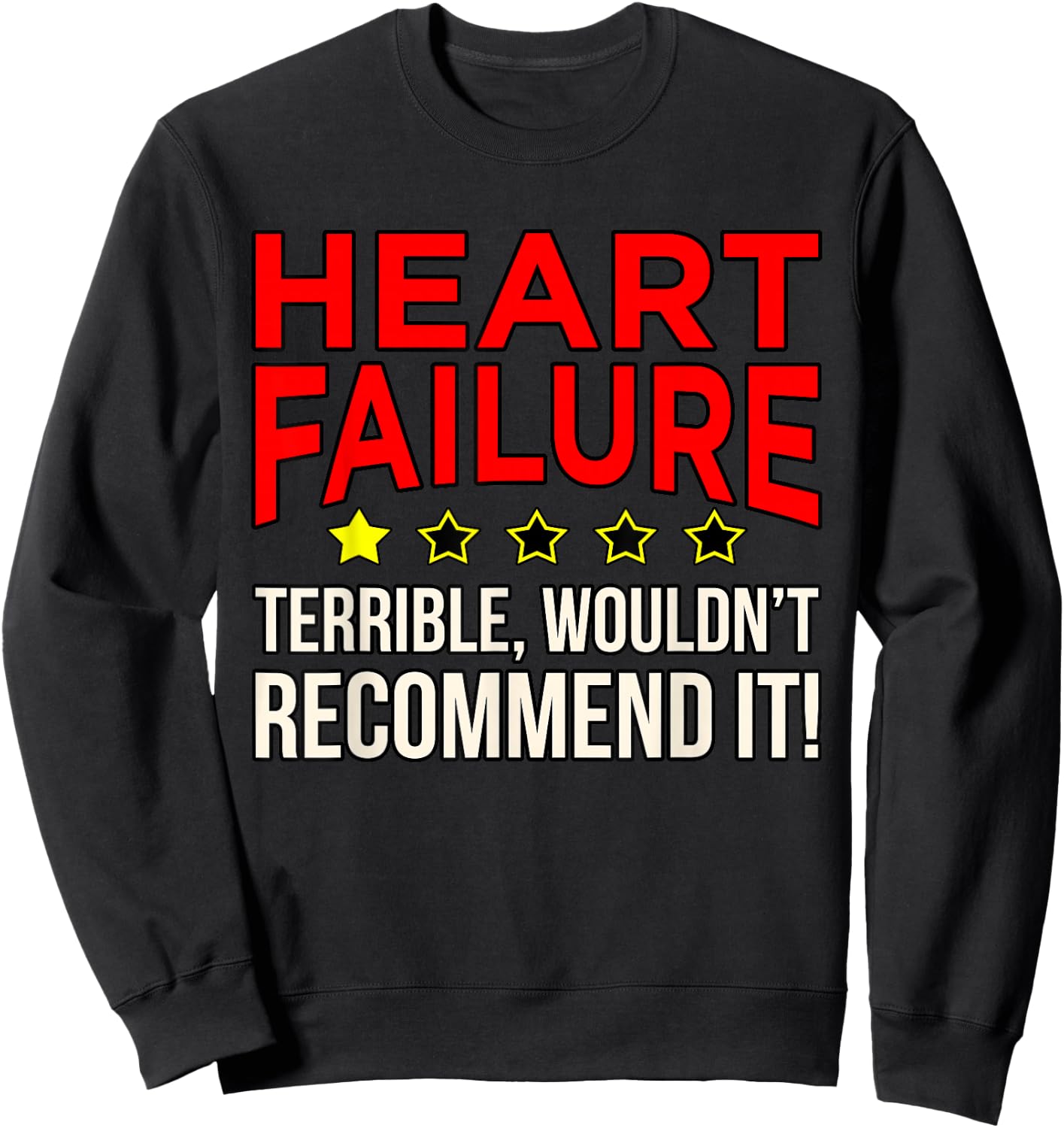 Heart Failure Terrible Hearts Disease Awareness Graphic Sweatshirt - Sweatshirt | Black