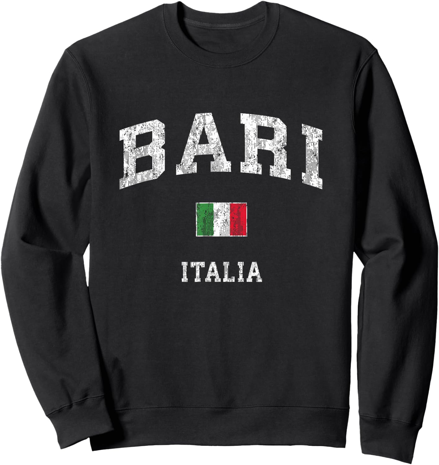 Bari Italy Vintage Italia Athletic Sports Design Sweatshirt - Sweatshirt | Black