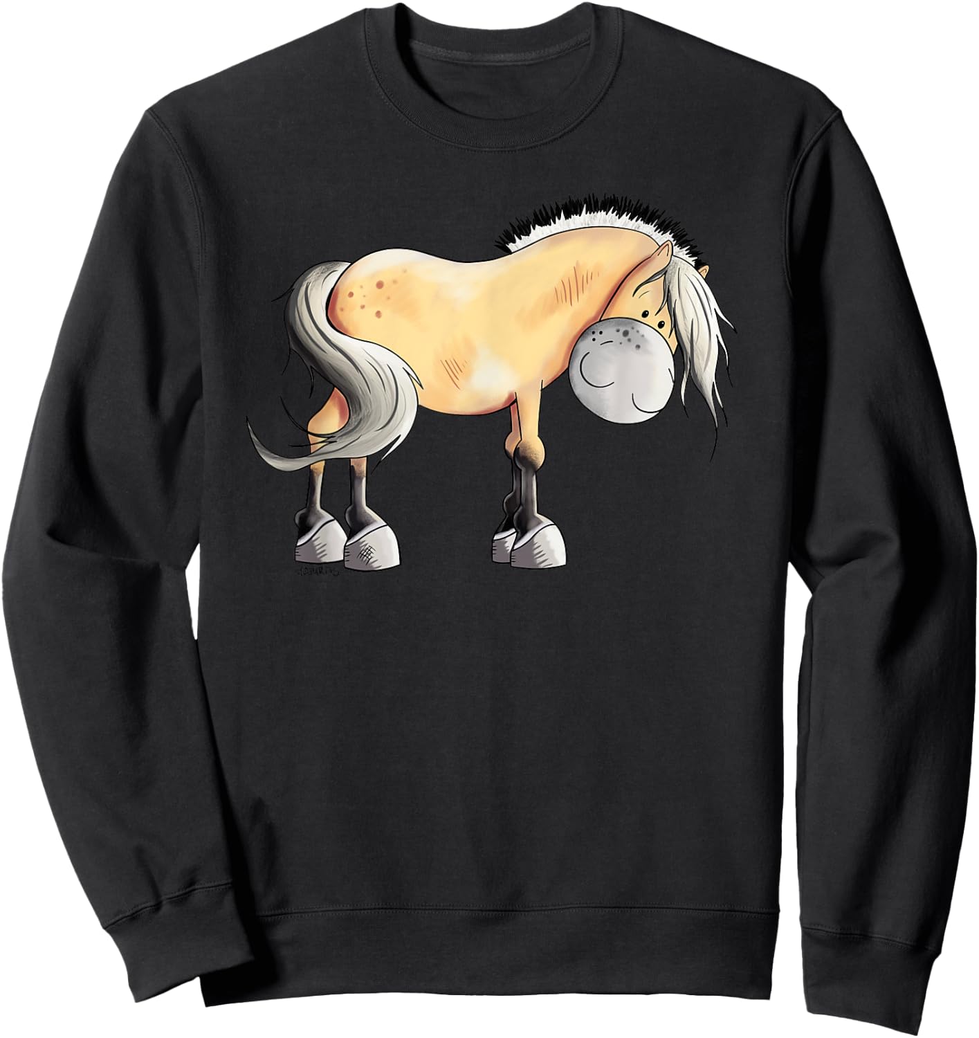 Norwegian Fjord Horse T Shirt For Horse Lovers And Friends Sweatshirt - Sweatshirt | Black
