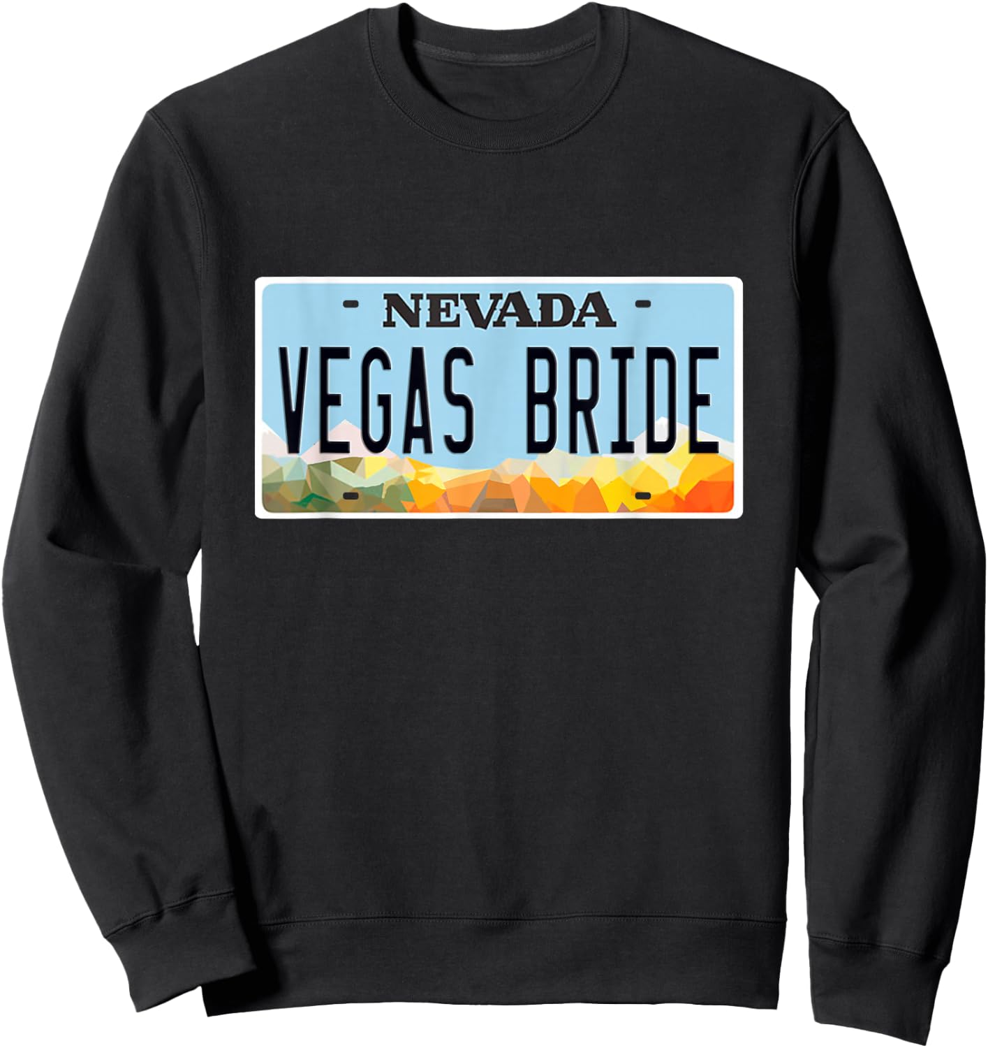 Las Vegas Bride Wedding Groom Matching Bachelorett Honeymoon Sweatshirt - Sweatshirt | Black
