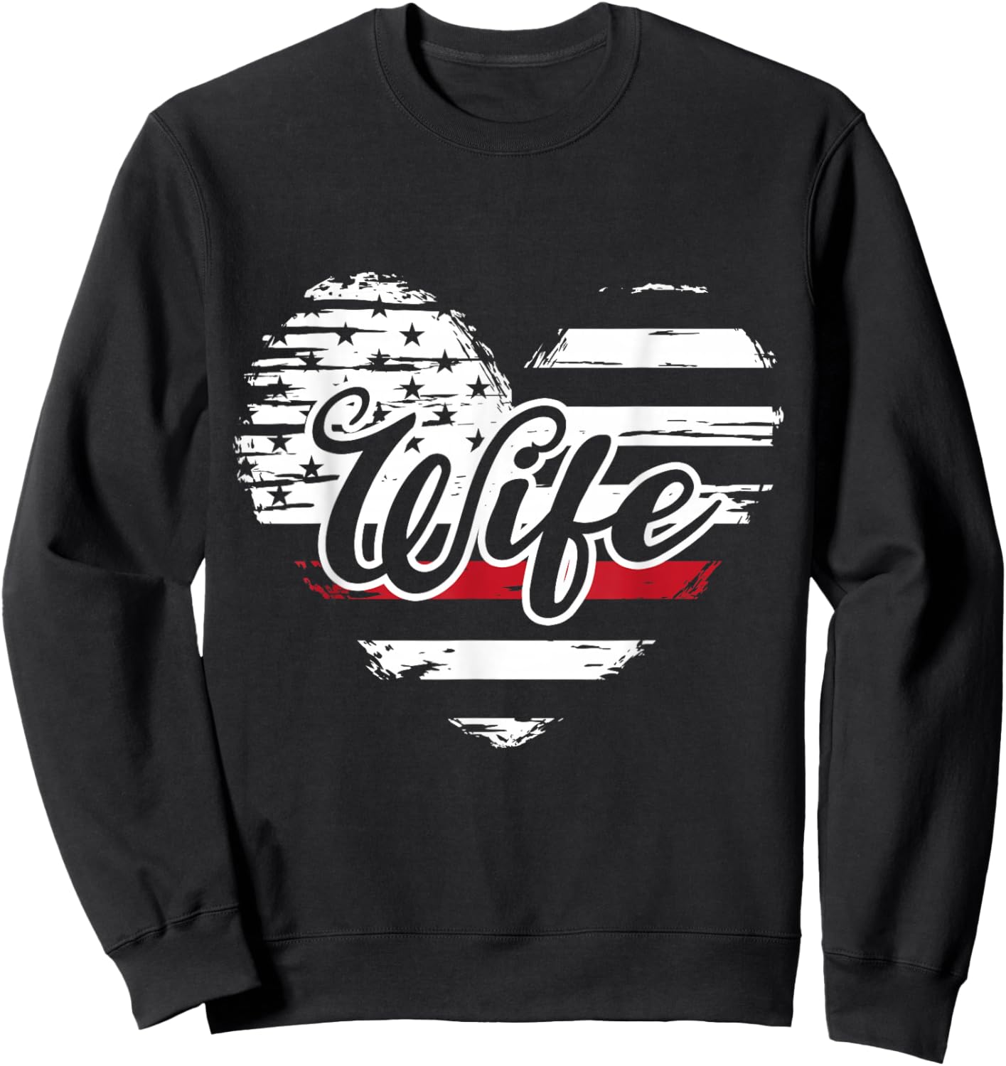 Fireman Wife Firefighter Sweatshirt - Sweatshirt | Black