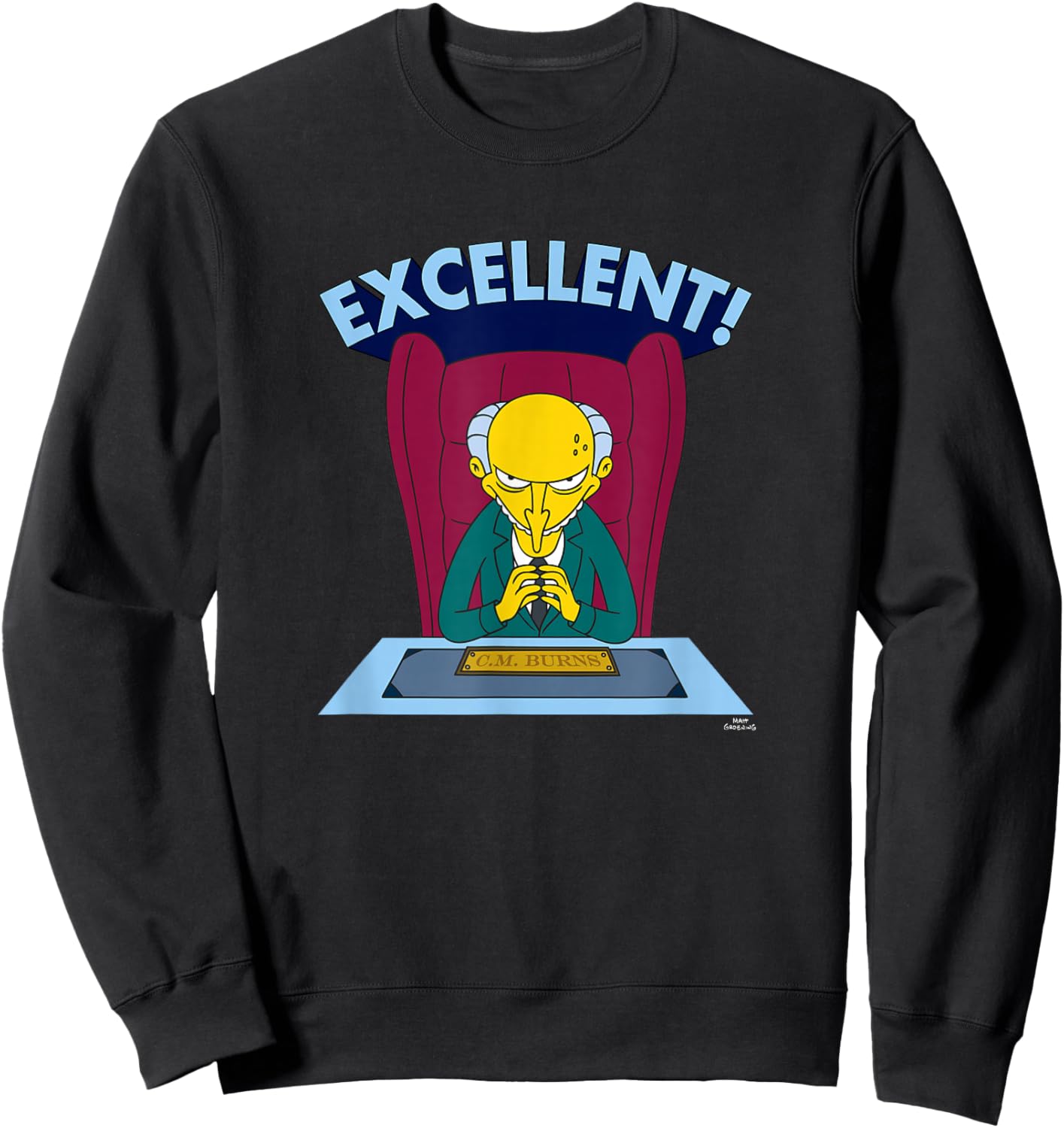 The Simpsons Mr. Burns Excellent Sweatshirt - Sweatshirt | Black