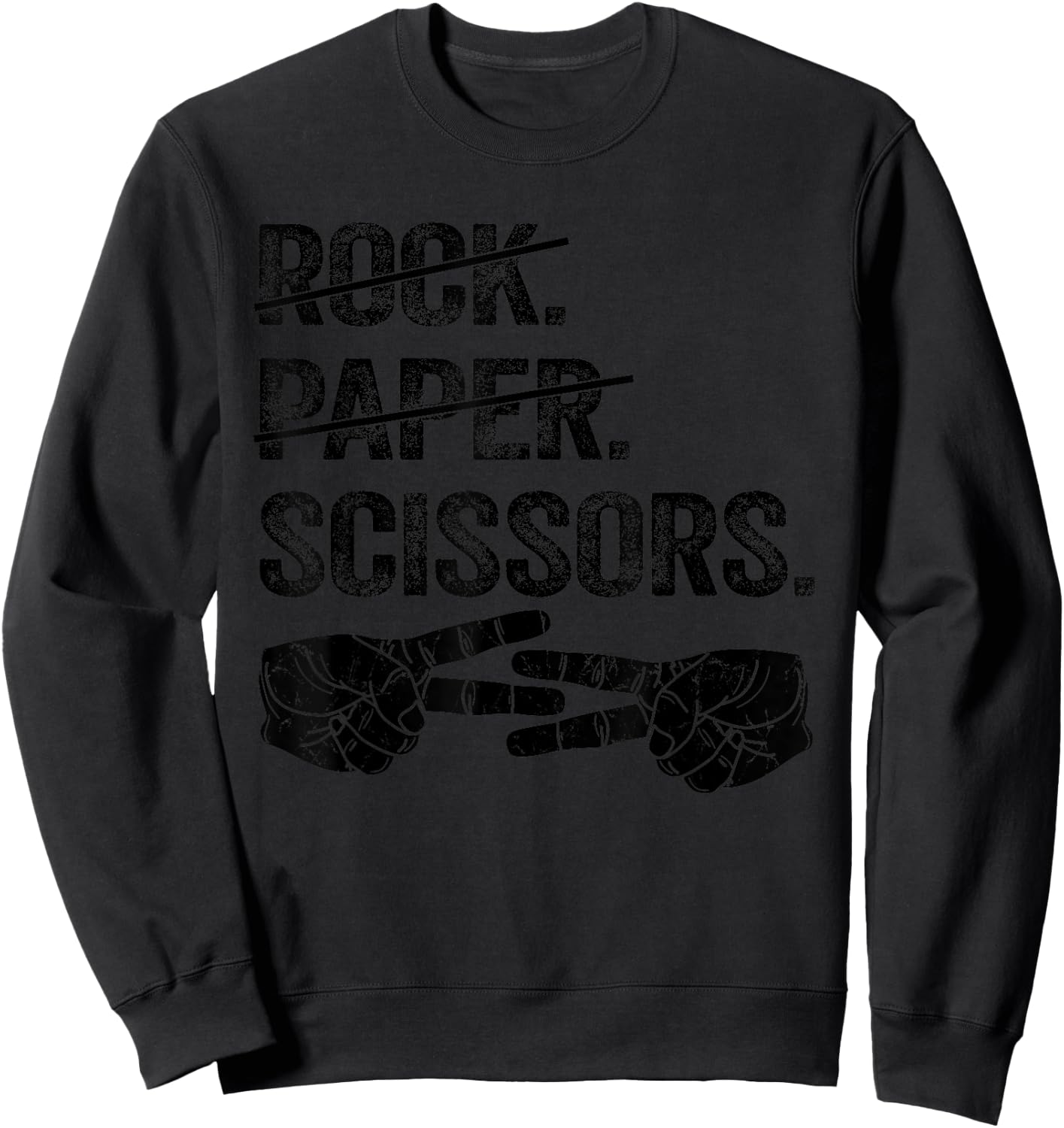 Rock Paper Scissors Lesbian Women Girls Gay Pride Parade Sweatshirt - Sweatshirt | Black