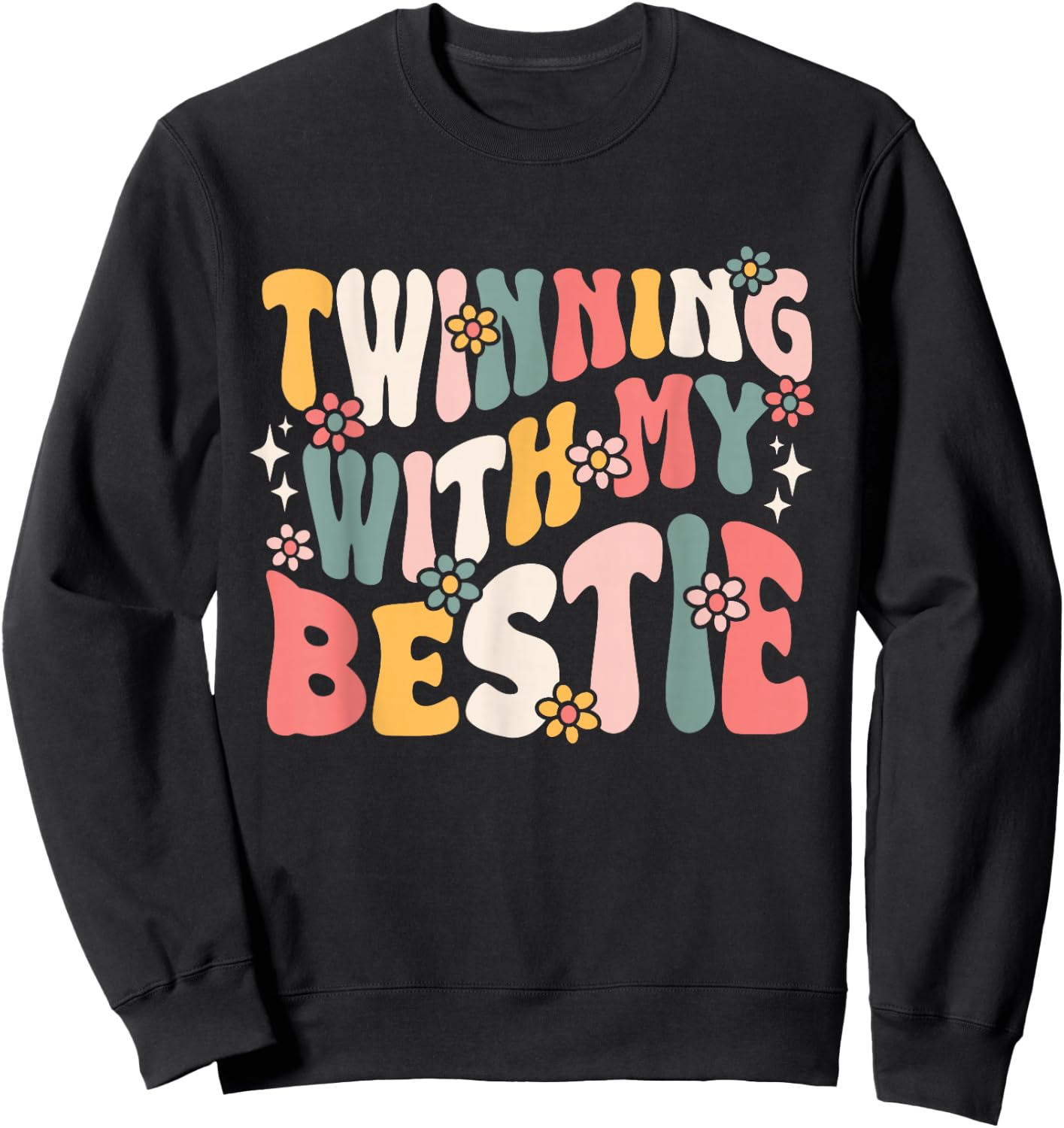 Twin Matching Twins Friend Twins Day Sweatshirt - Sweatshirt | Black