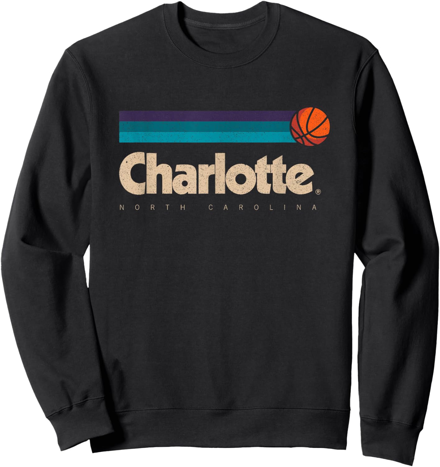 Charlotte Basketball B-Ball City North Carolina Charlotte Sweatshirt - Sweatshirt | Black