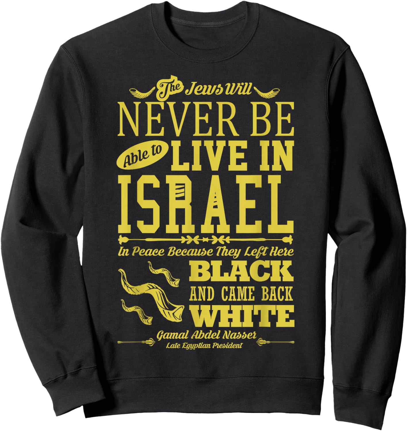 Left Here Black, Came Back White | Hebrew Israelite Sweatshirt - Sweatshirt | Black
