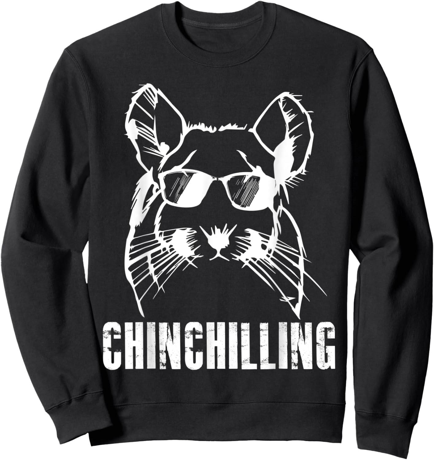 Chinchilling Chinchilla Chinchillas Wool Mouse Rodent Sweatshirt - Sweatshirt | Black