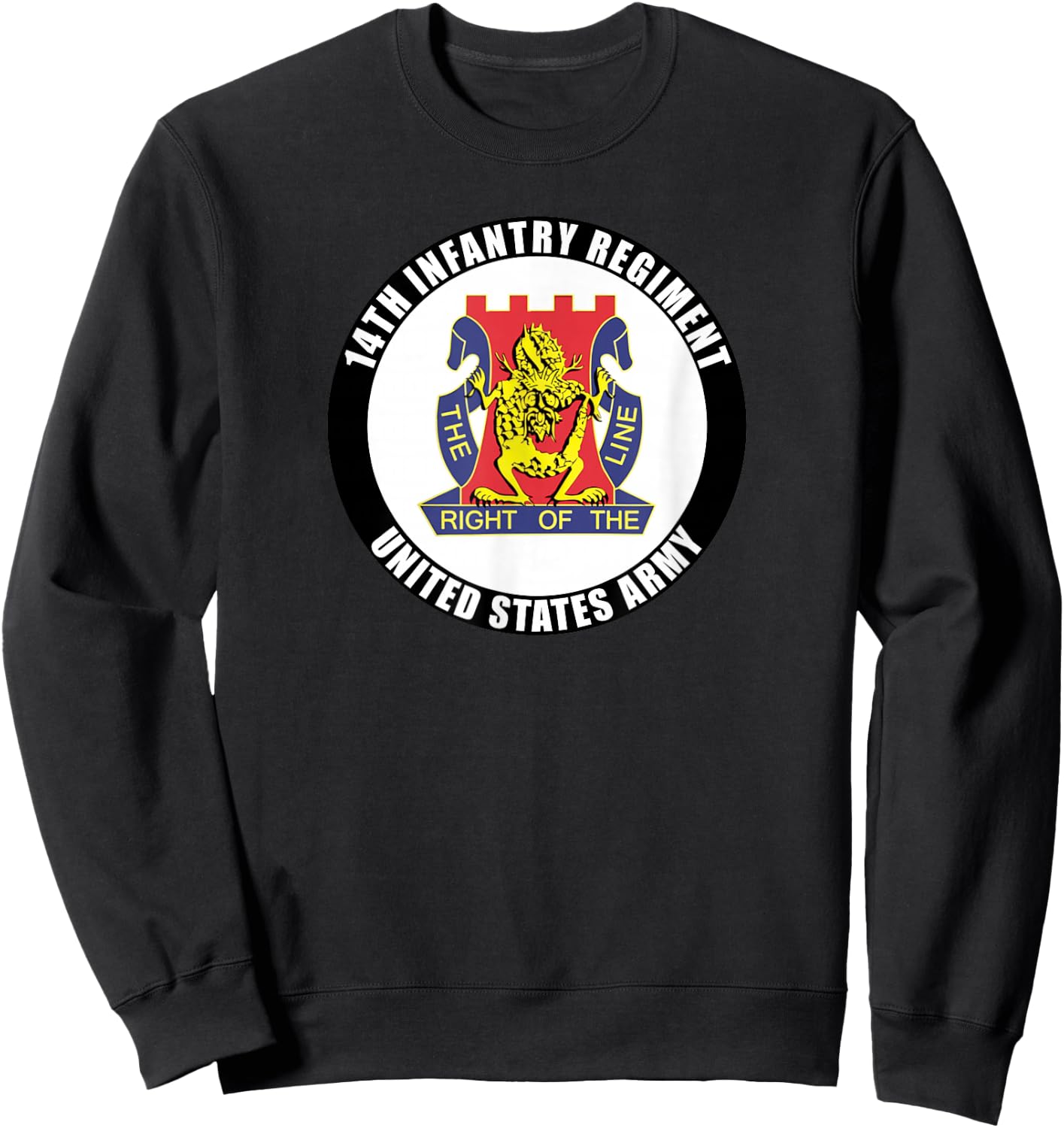 14th Infantry Regiment United States Army Veteran Military Sweatshirt - Sweatshirt | Black
