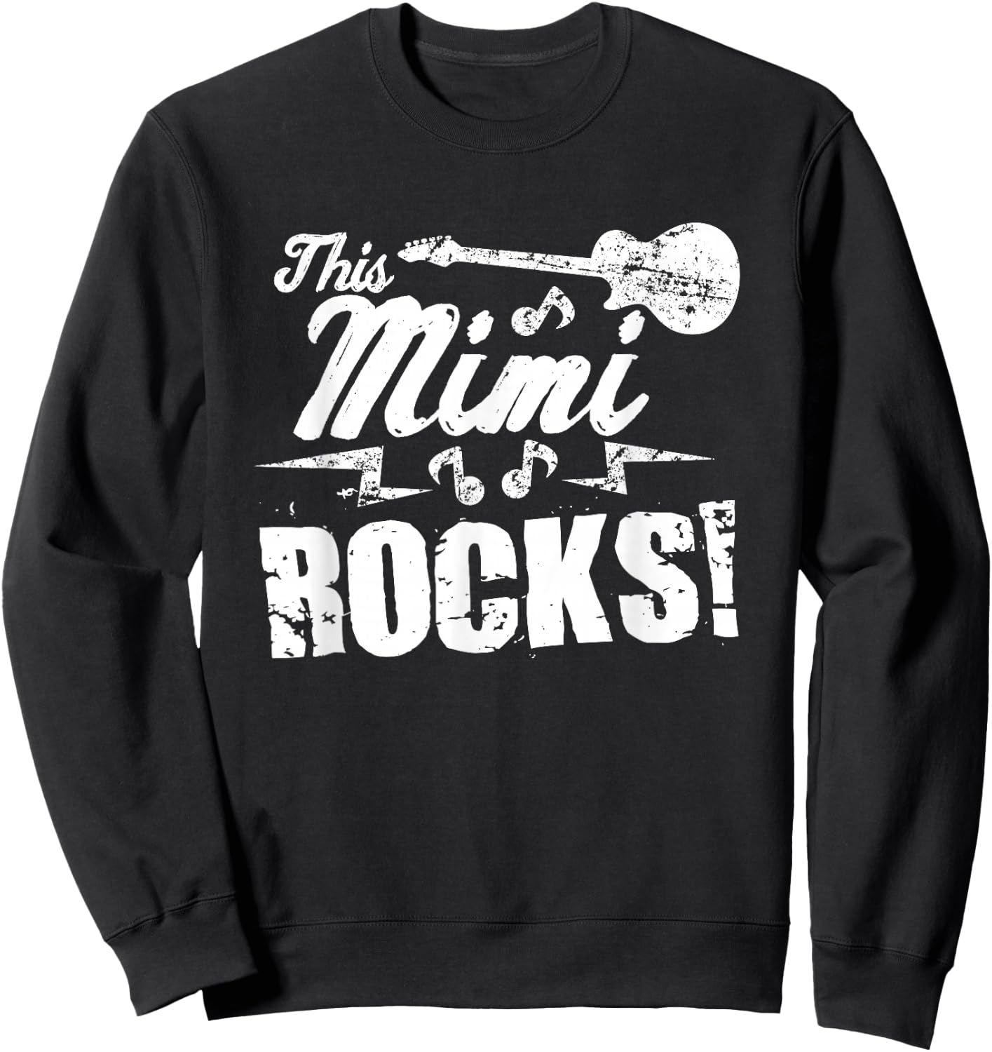 This Mimi Rocks T Shirt - Guitar Rock n Roll Funny Sweatshirt - Sweatshirt | Black