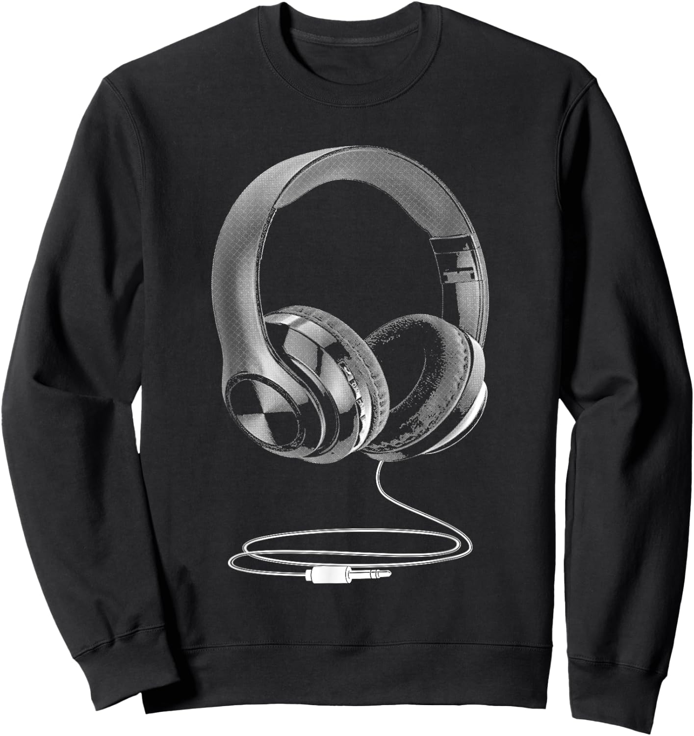 Cool Headphones Design Women DJ Music Artist Lover Sweatshirt - Sweatshirt | Black