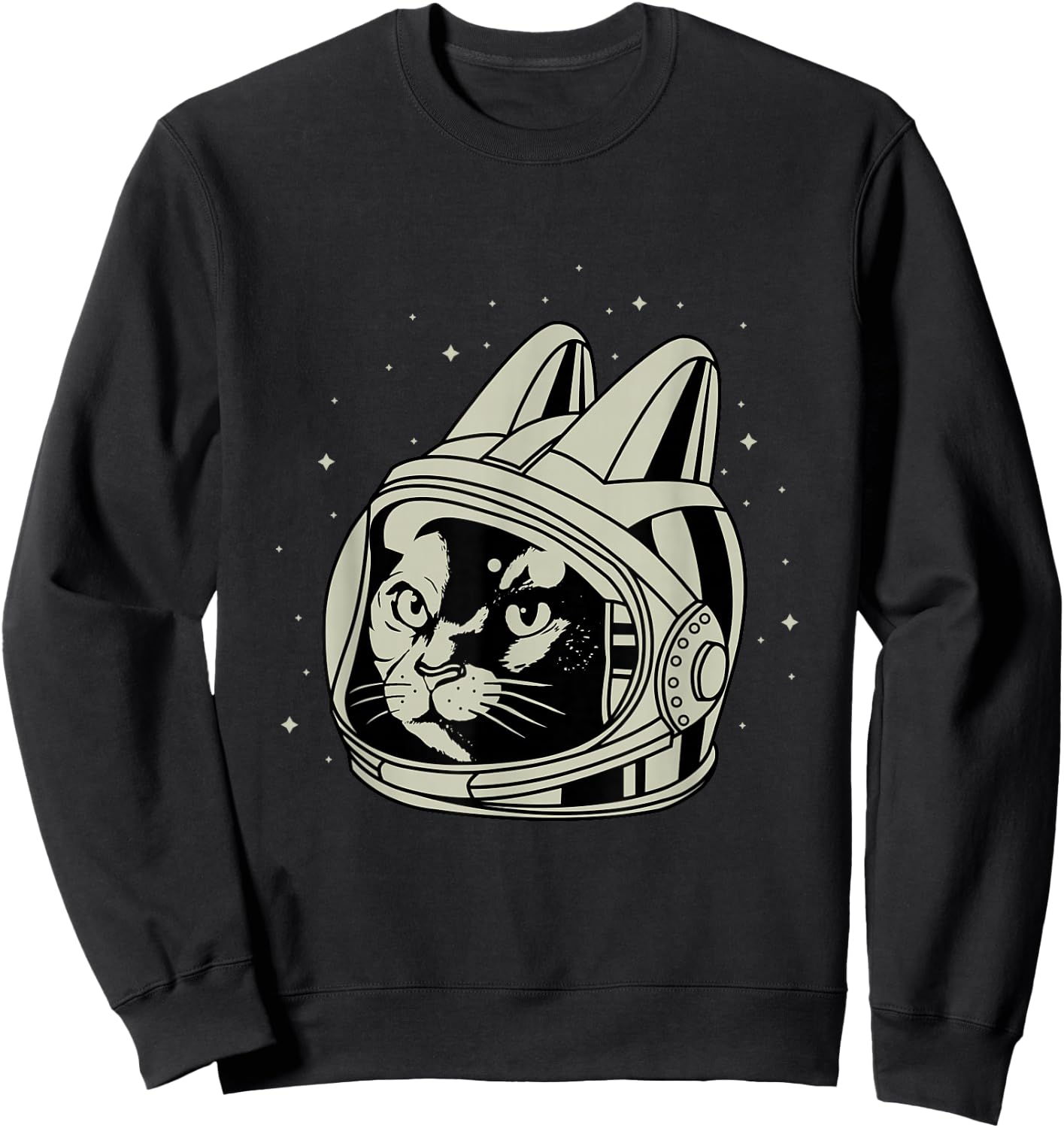 Astronaut Cat - Cat Lovers Sweatshirt - Sweatshirt | Black