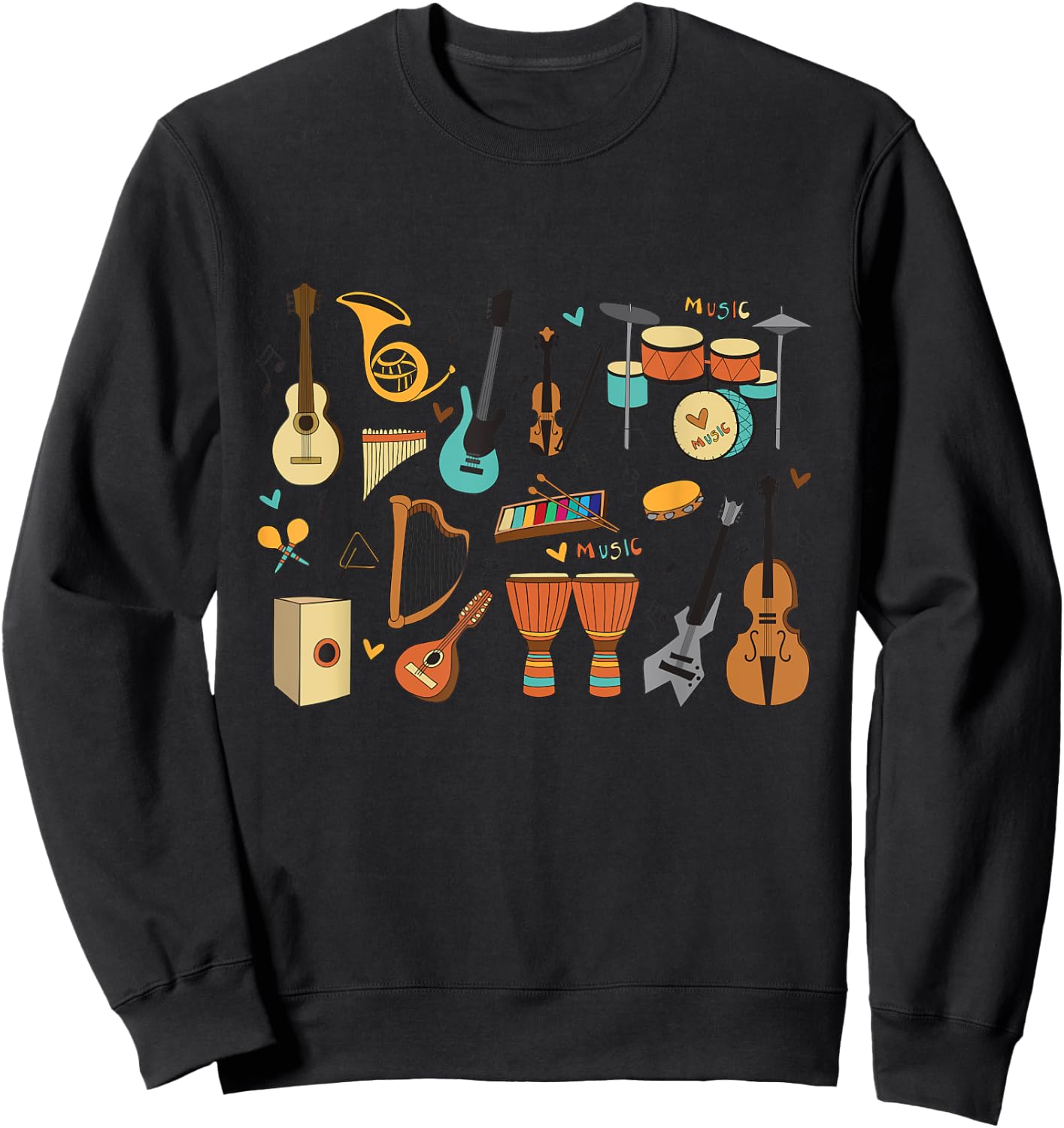 Music Education Funny for Music Teacher Women Girls Kids Sweatshirt - Sweatshirt | Black