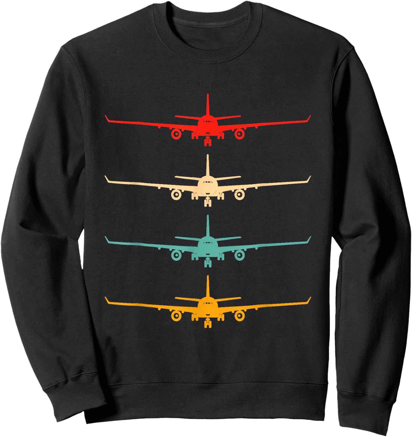 Aviation Airplane Flying Airline Funny Vintage Pilot Gift Sweatshirt - Sweatshirt | Black