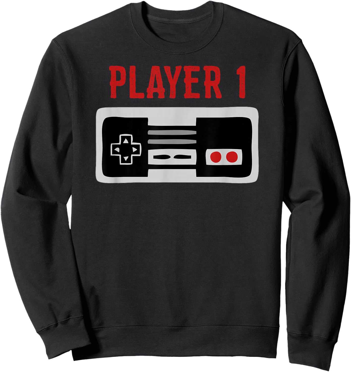 Matching Family Shirt Player 1 Video Game Shirt Sweatshirt - Sweatshirt | Black