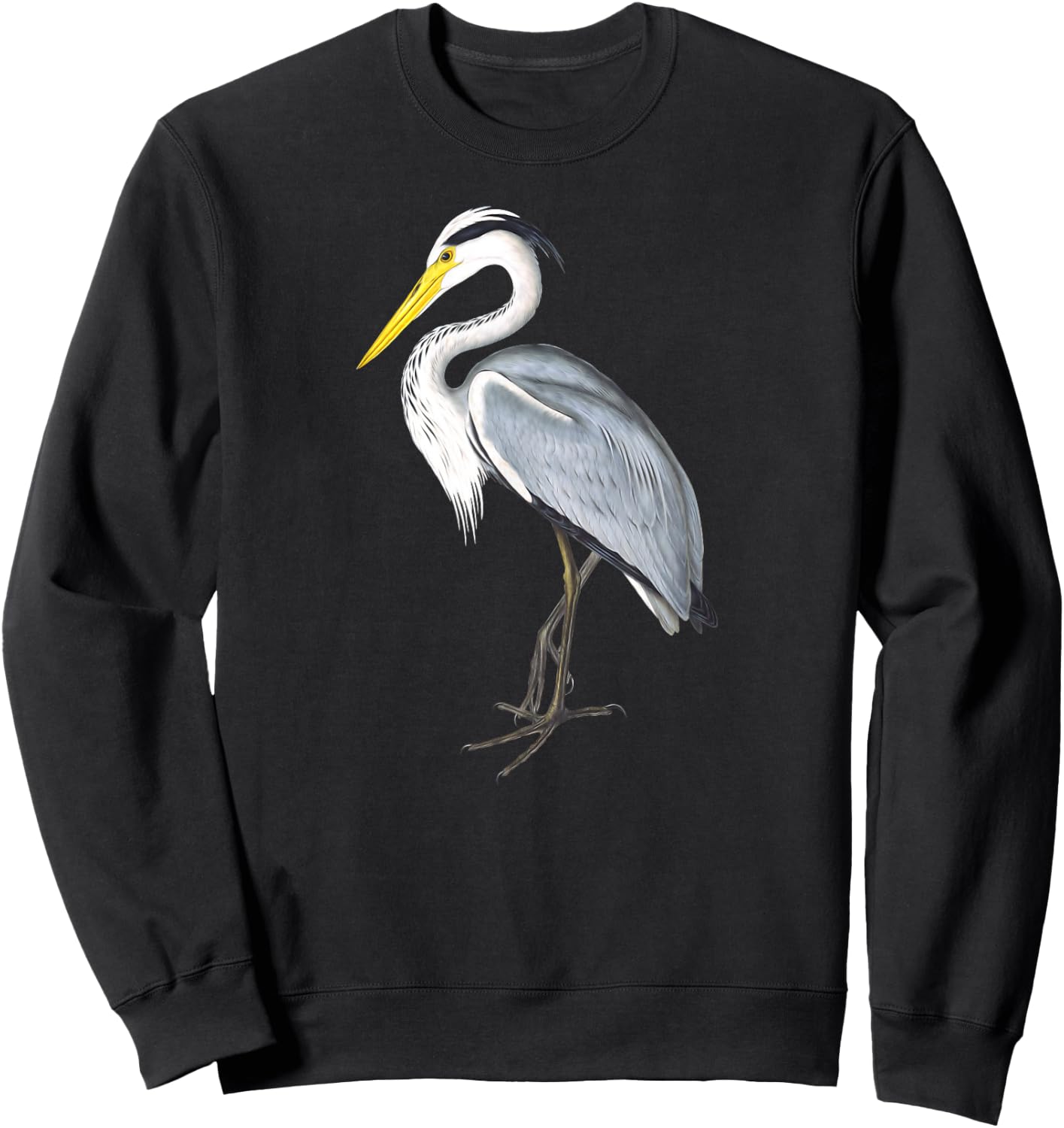 Great Blue Heron Enthusiast Birdwatcher Birder Sweatshirt - Sweatshirt | Black