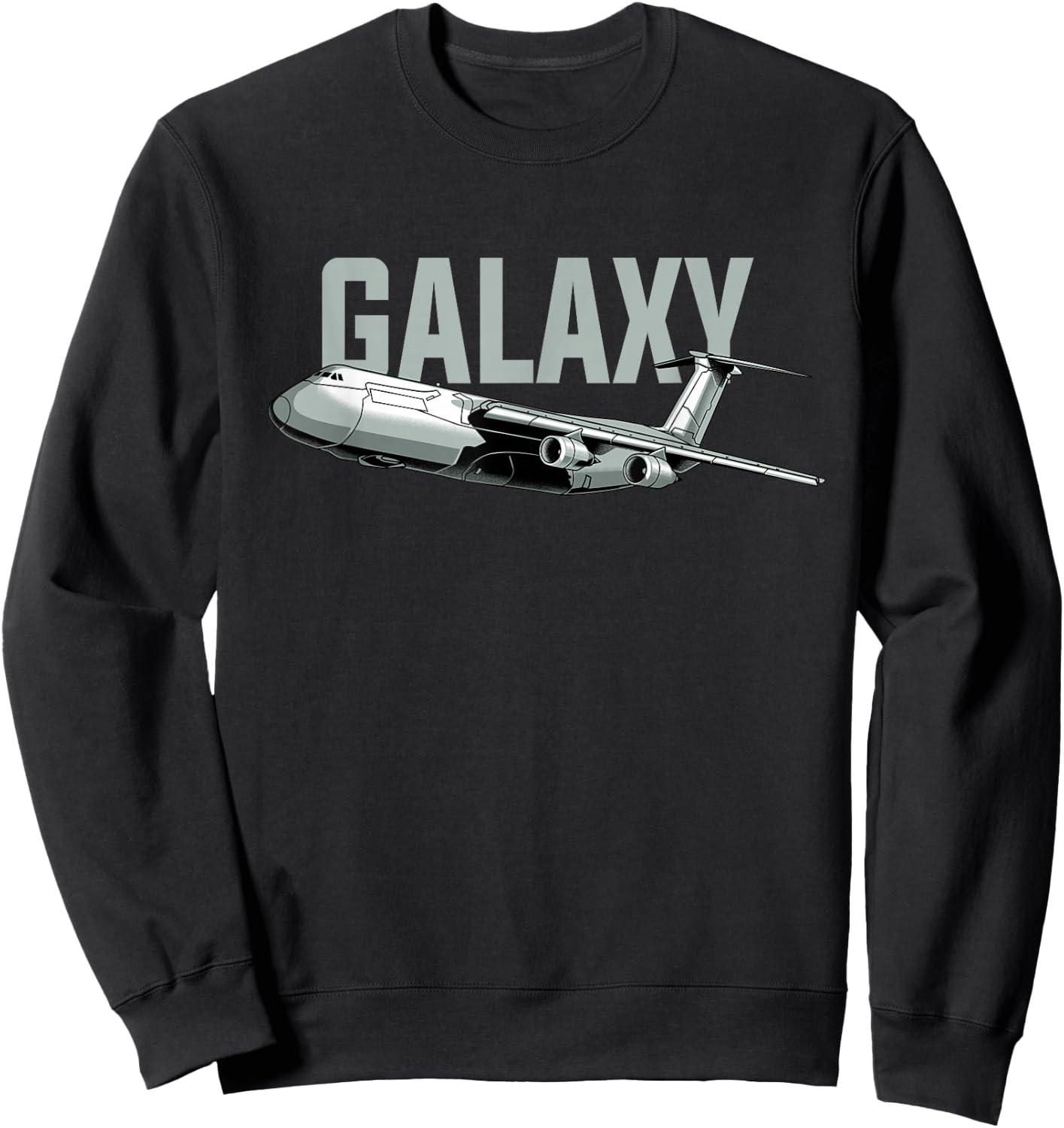 C-5 Galaxy Mega Military Cargo Transport Plane Sweatshirt - Sweatshirt | Black