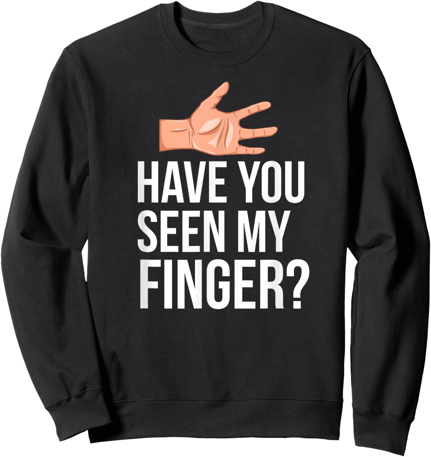 Missing Finger Prosthetic Amputation Recovery Sweatshirt - Sweatshirt | Black