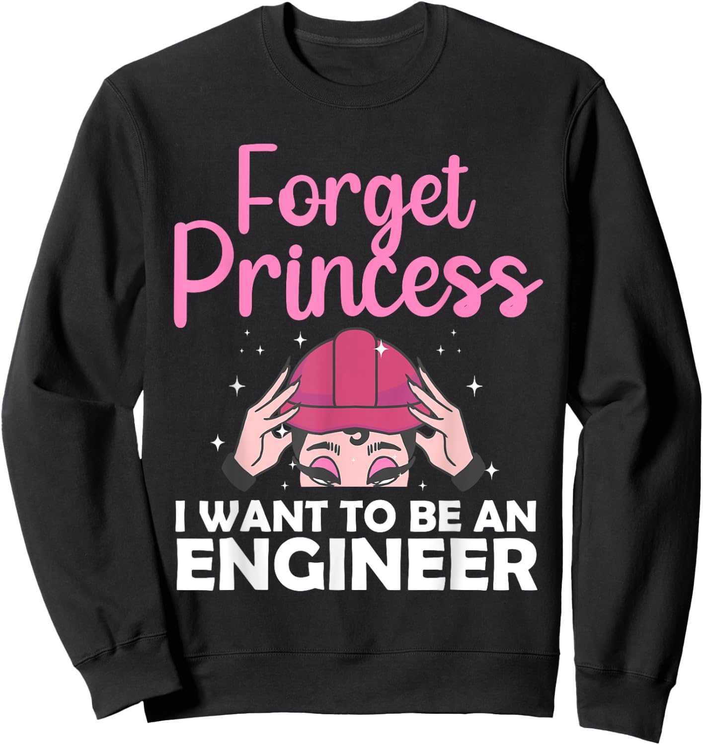 Funny Engineer Design Girls Women Kids Engineering Lovers Sweatshirt - Sweatshirt | Black