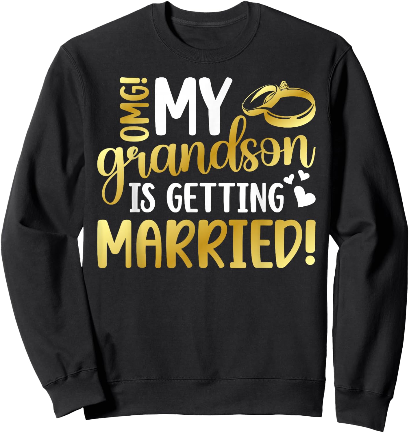 Proud Grandma of The Groom Grandma Grandmother of The Groom Sweatshirt - Sweatshirt | Black