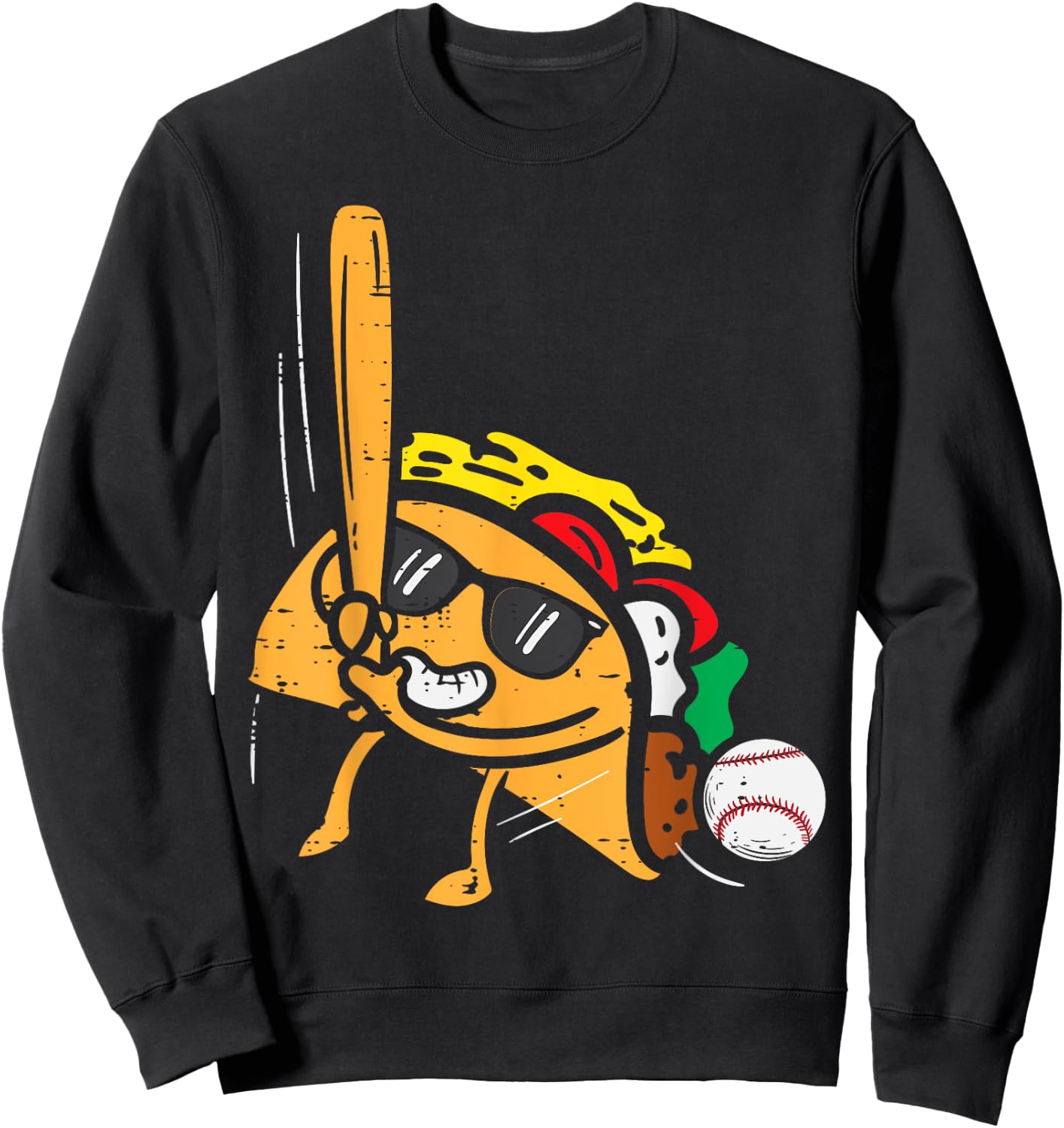 Taco Baseball Cinco De Mayo Mexican Fiesta Boys Men Kids Sweatshirt - Sweatshirt | Black