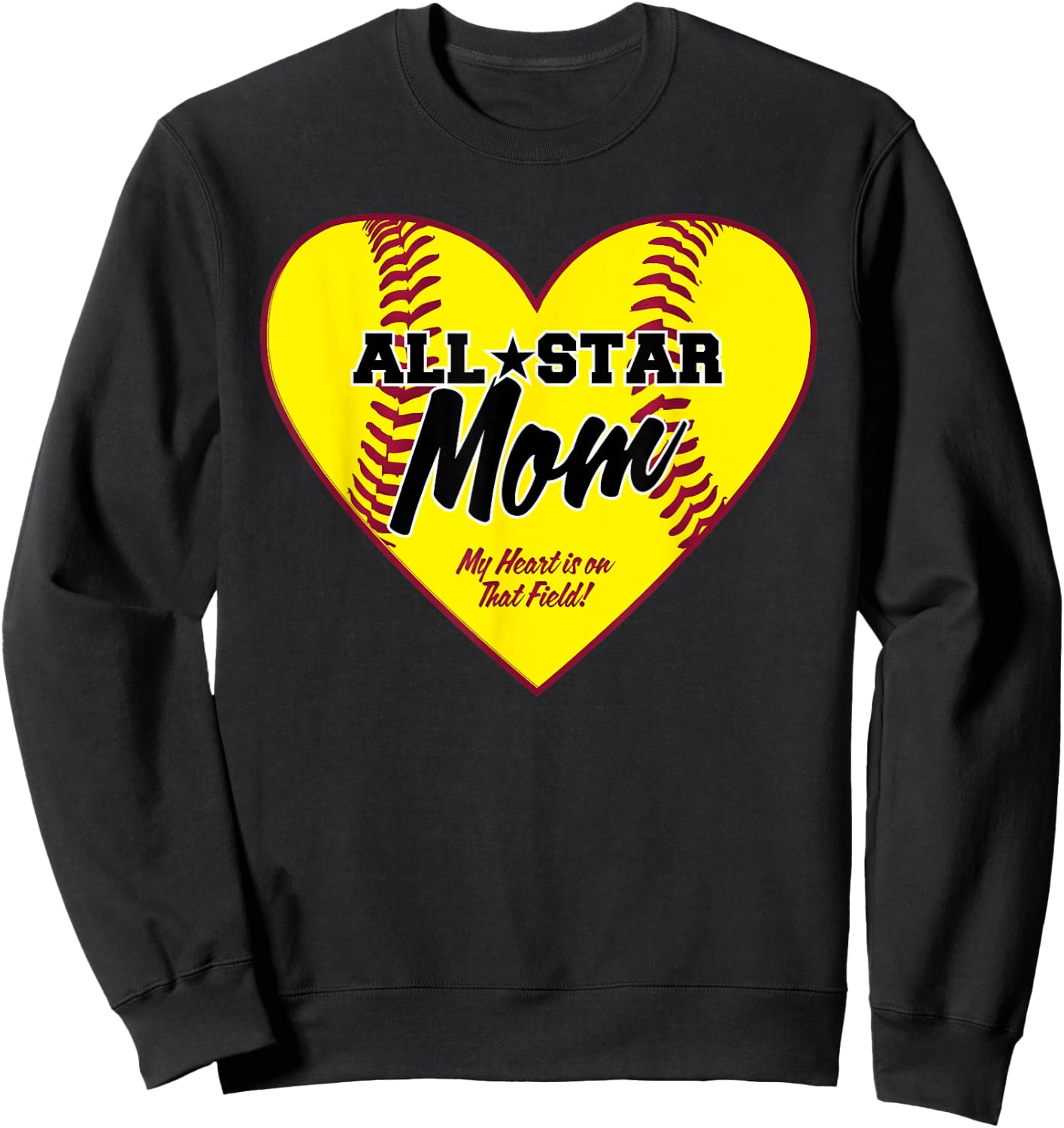 All-Star Softball Mom Sweatshirt - Sweatshirt | Black