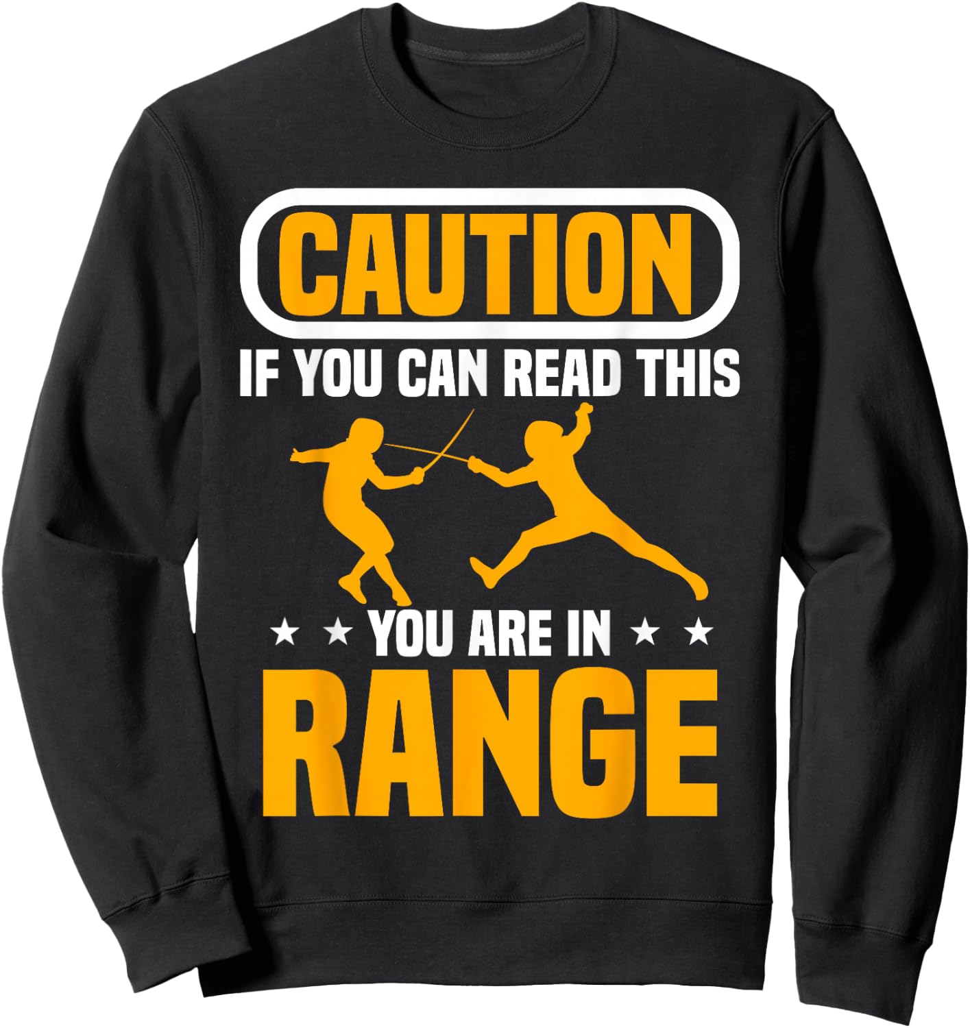 Fencing Combat Sport Foil Epee Sabre Fence Sword Fencer Sweatshirt - Sweatshirt | Black