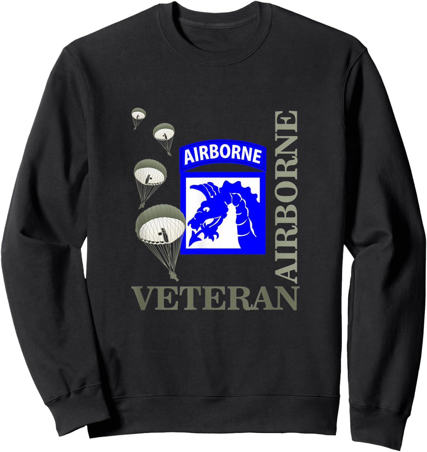 18th Airborne Corps Veteran Paratrooper Veterans Day Xmas Sweatshirt - Sweatshirt | Black
