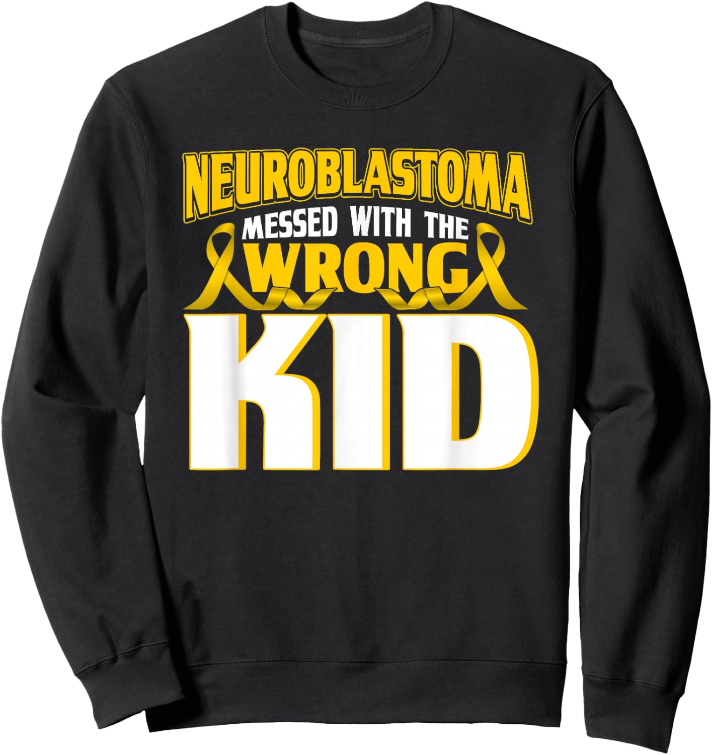 Neuroblastoma with the wrong child Yellow Band Sweatshirt - Sweatshirt | Black