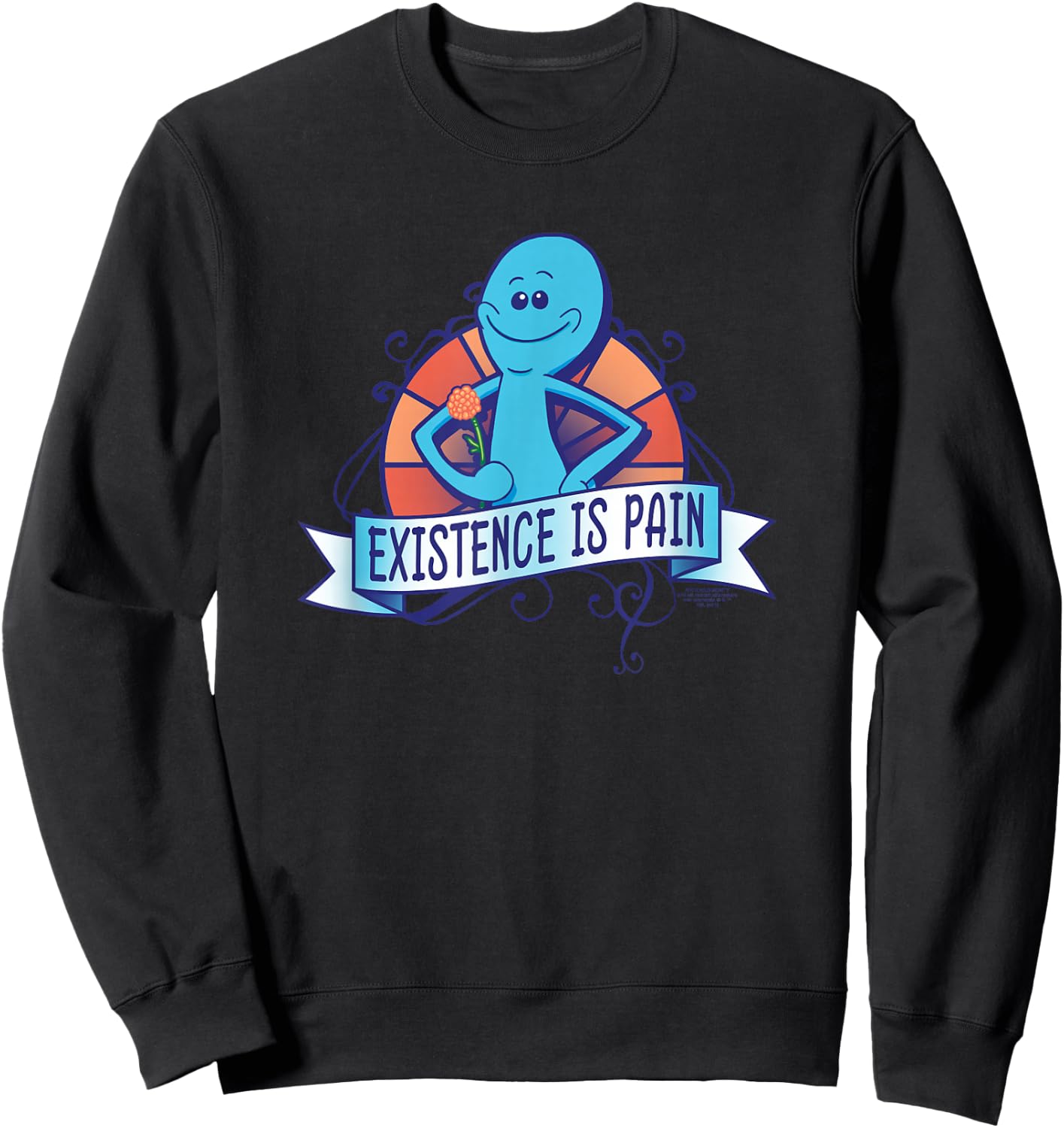 Rick and Morty Existence is Pain Sweatshirt - Sweatshirt | Black