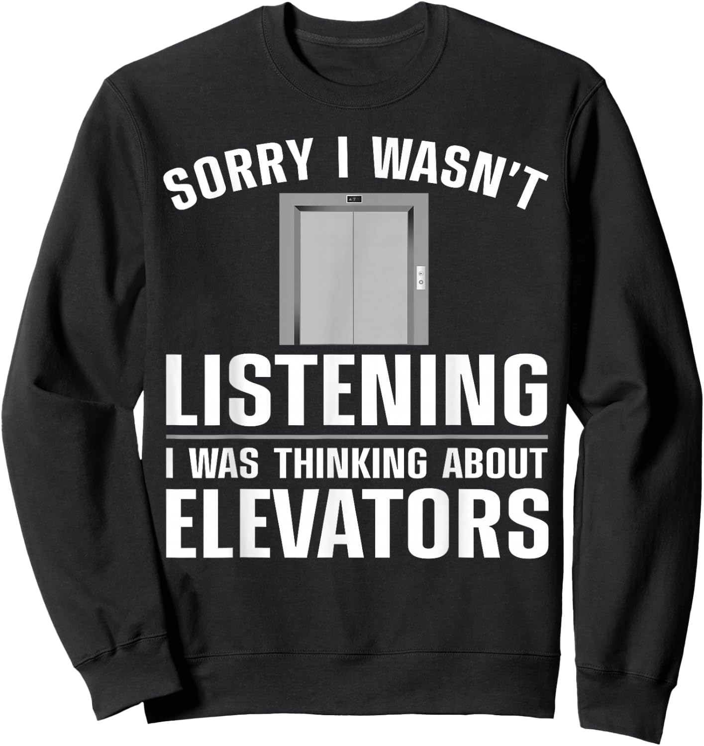 Cool Elevator Art Men Women Inspector Mechanic Maintenance Sweatshirt - Sweatshirt | Black