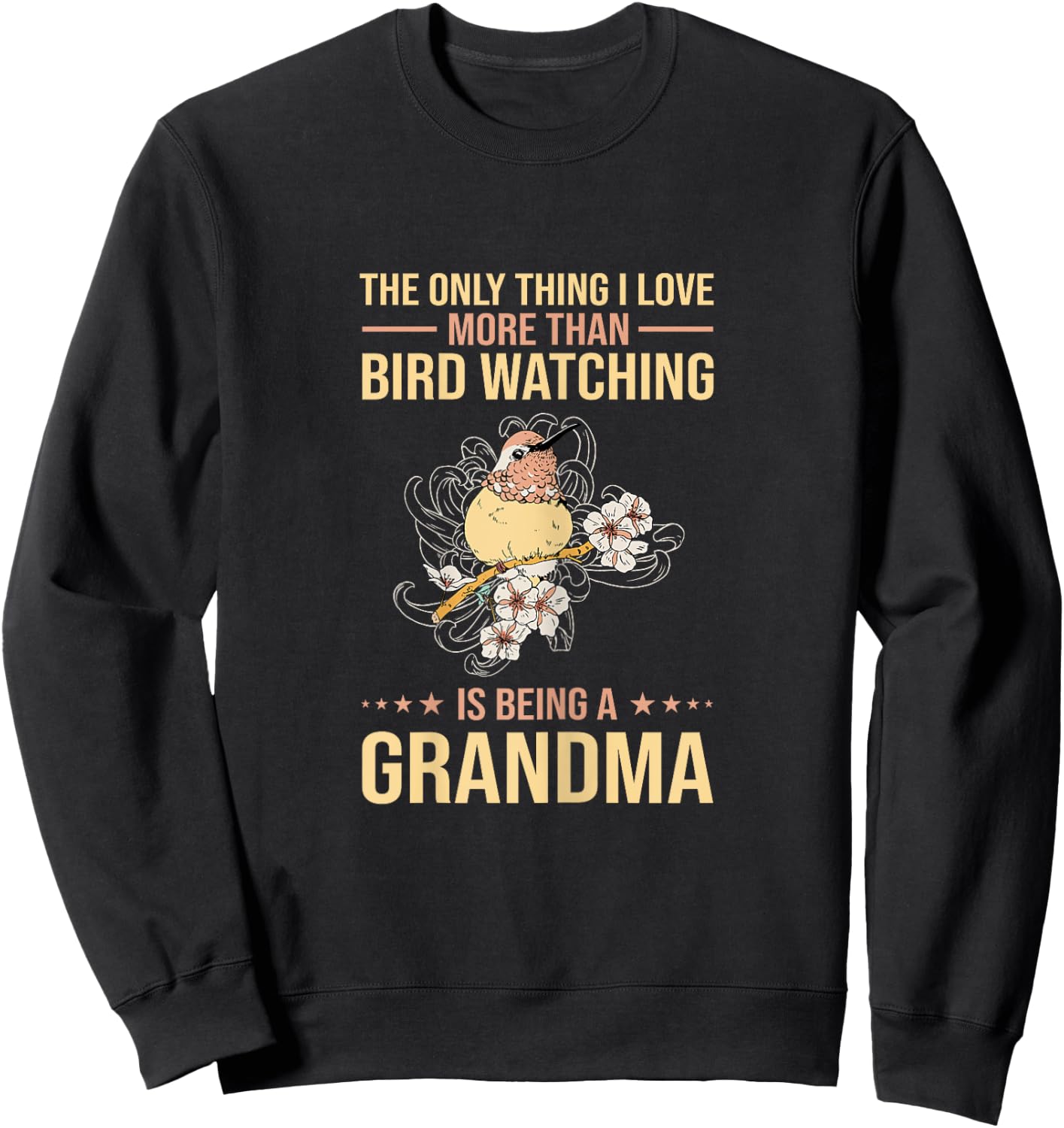 Bird Watching Grandma Sweatshirt - Sweatshirt | Black