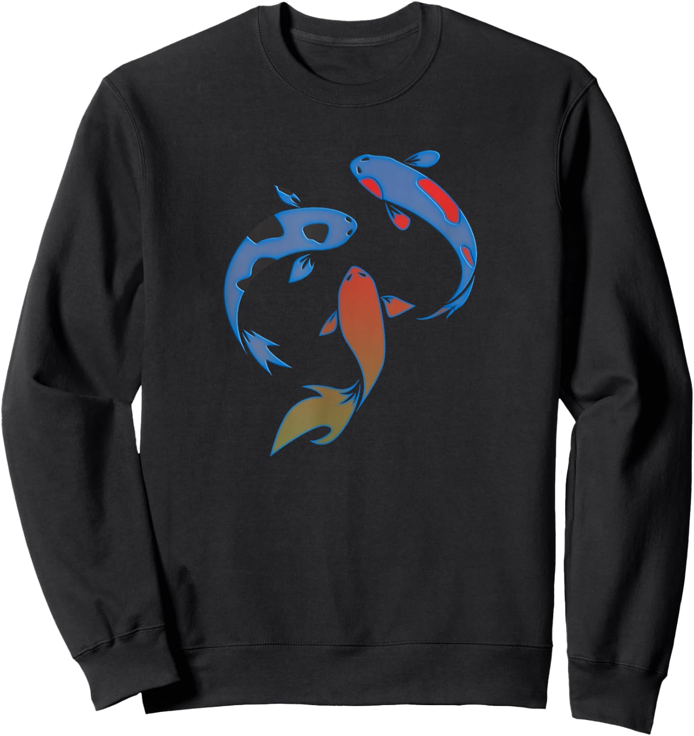 Multicolor Koi Fish | Koi Lover Sweatshirt - Sweatshirt | Black