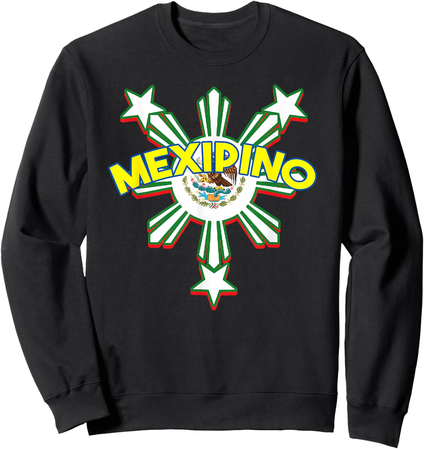 Philippines Mexico Filipino Proud Flag Mexipino Mixed DNA Sweatshirt - Sweatshirt | Black