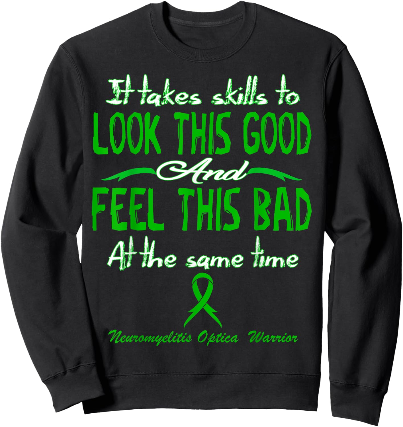 neuromyelitis optica Awareness Sweatshirt - Sweatshirt | Black