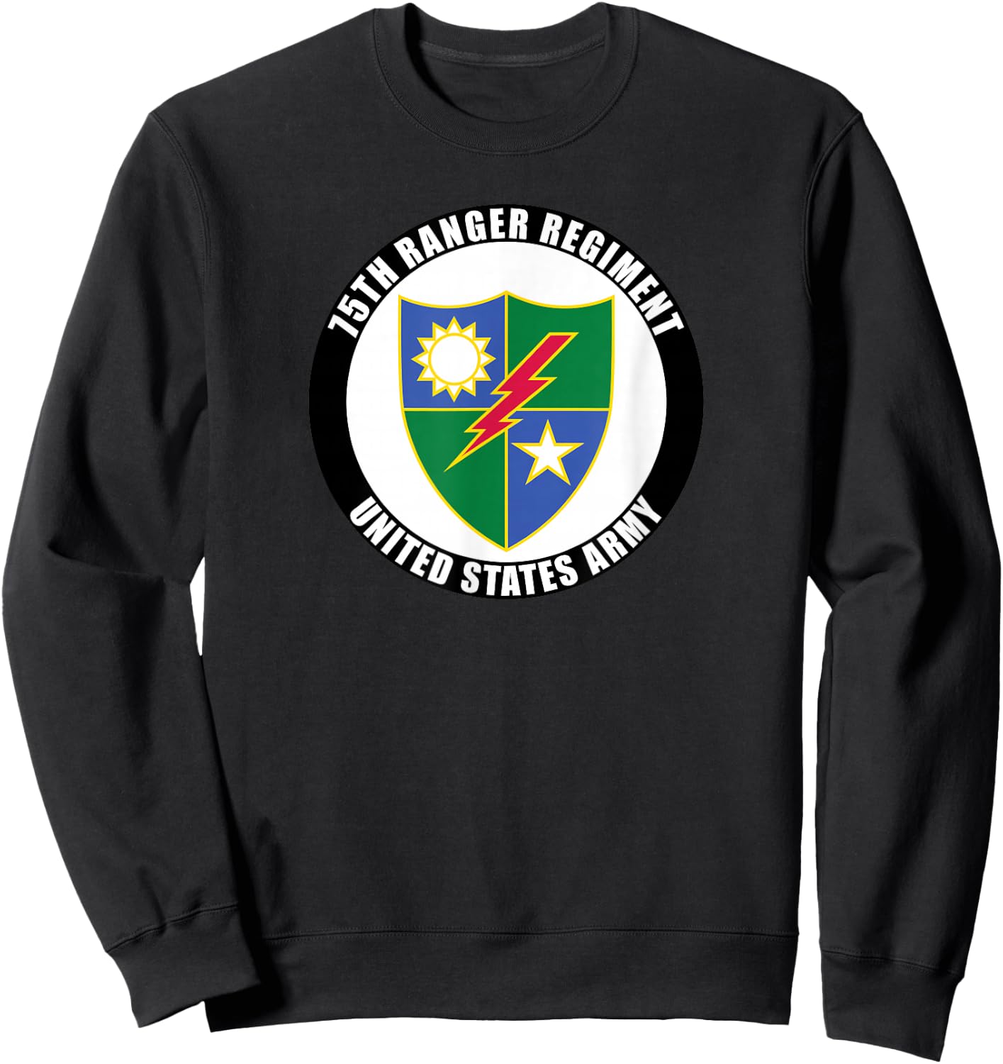 75th Ranger Regiment United States Army Veteran Military Sweatshirt - Sweatshirt | Black