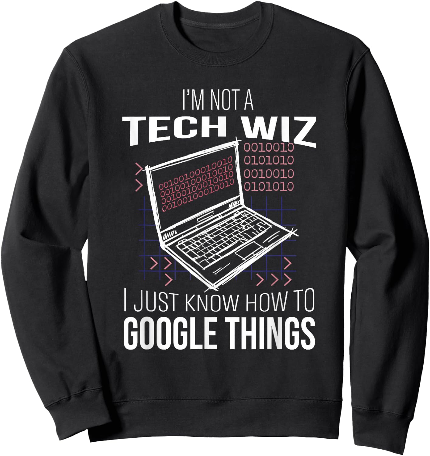 I'm Not A Tech Wiz Computer Scientist IT Computer Nerd Admin Sweatshirt - Sweatshirt | Black