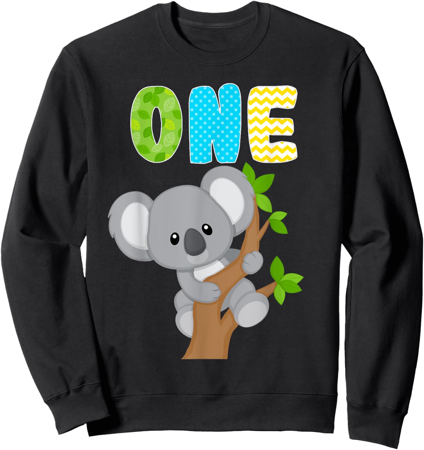 Koala Bear 1st Birthday 1 Year Old Birthday Boy Koalas Bday Sweatshirt - Sweatshirt | Black