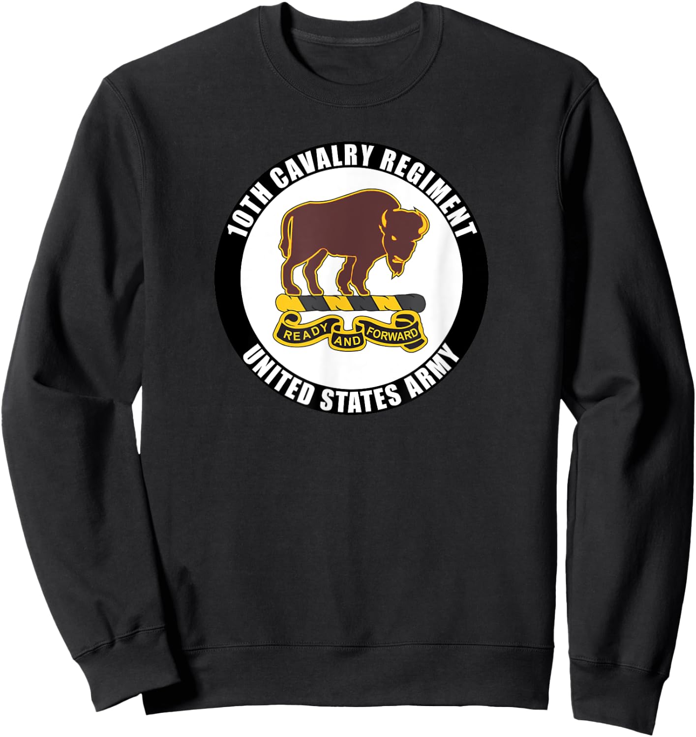 10th Cavalry Regiment United States Army Veteran Military Sweatshirt - Sweatshirt | Black