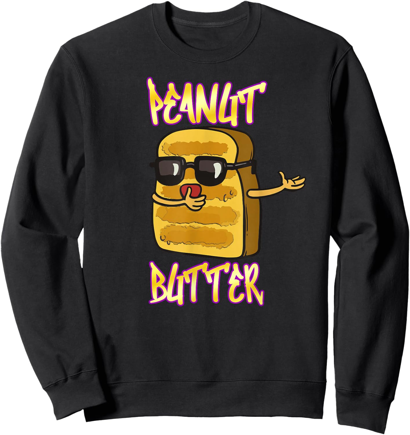 Peanut Butter and Jelly Kawaii Matching PB Grape Jelly Sweatshirt - Sweatshirt | Black