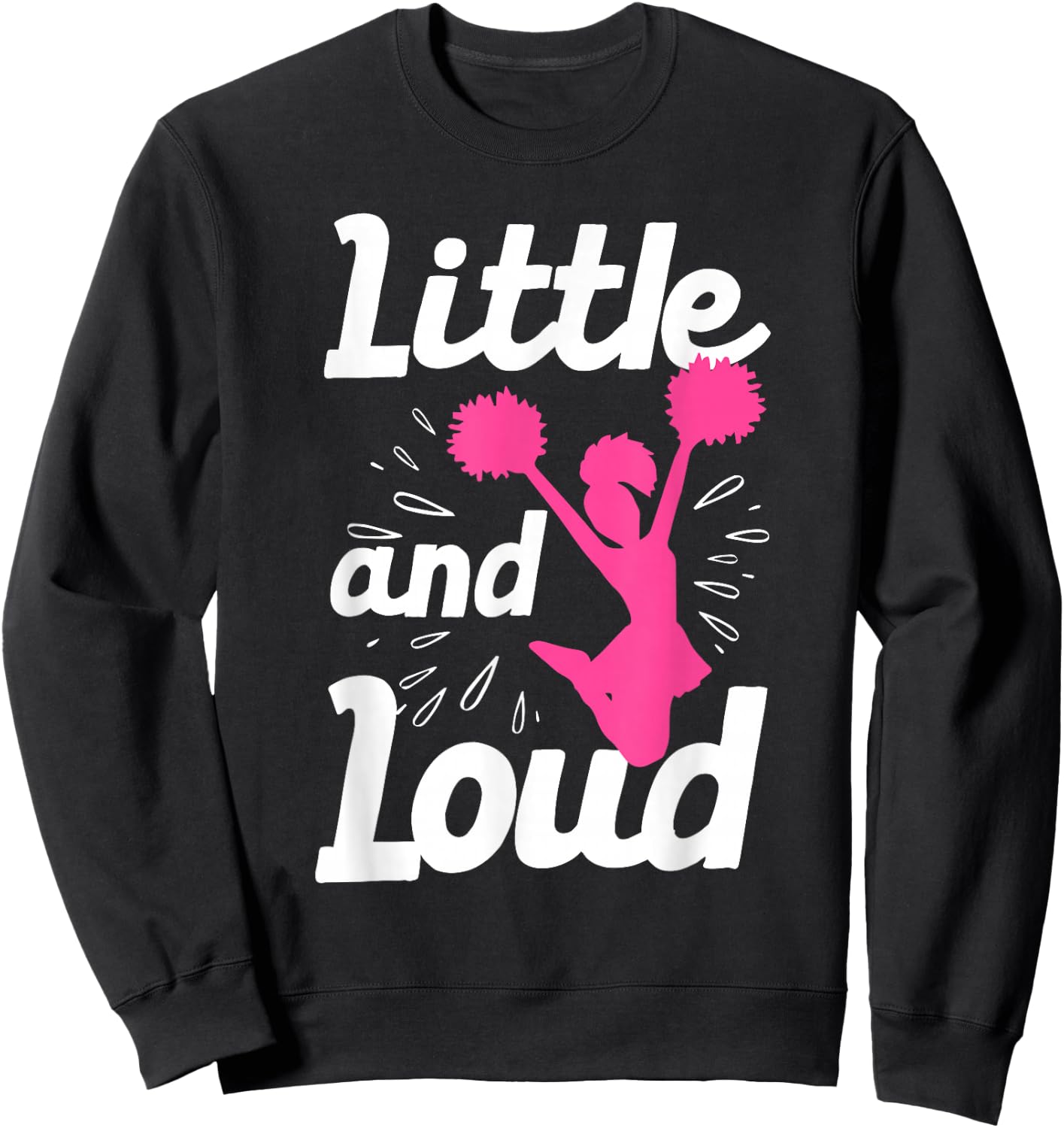 Cool Cheerleader Art Teens Girls Cheerleading Cheer Gymnast Small Sweatshirt - Sweatshirt | Black