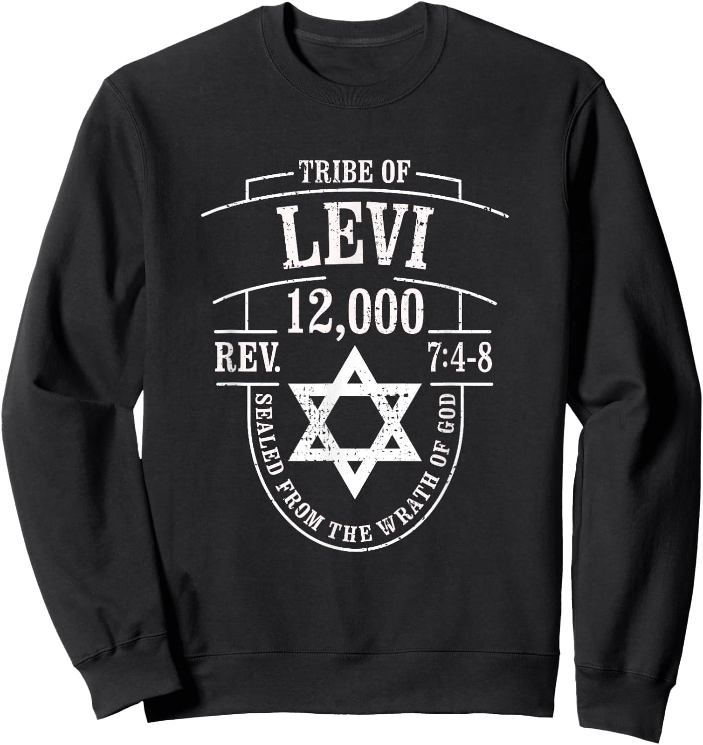Revelation 7:4-8 / Tribe of Levi / 12,000 Saved Sweatshirt - Sweatshirt | Black