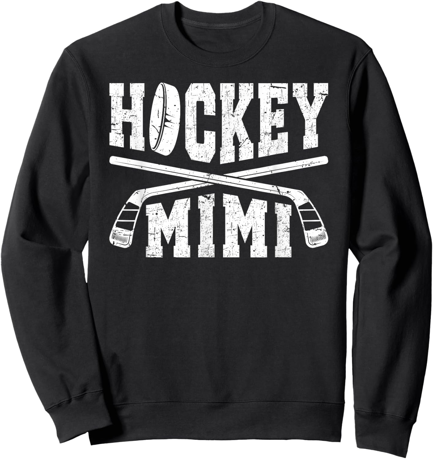 Hockey Mimi Grandma Mimi Of A Hockey Player Mimi Sweatshirt - Sweatshirt | Black