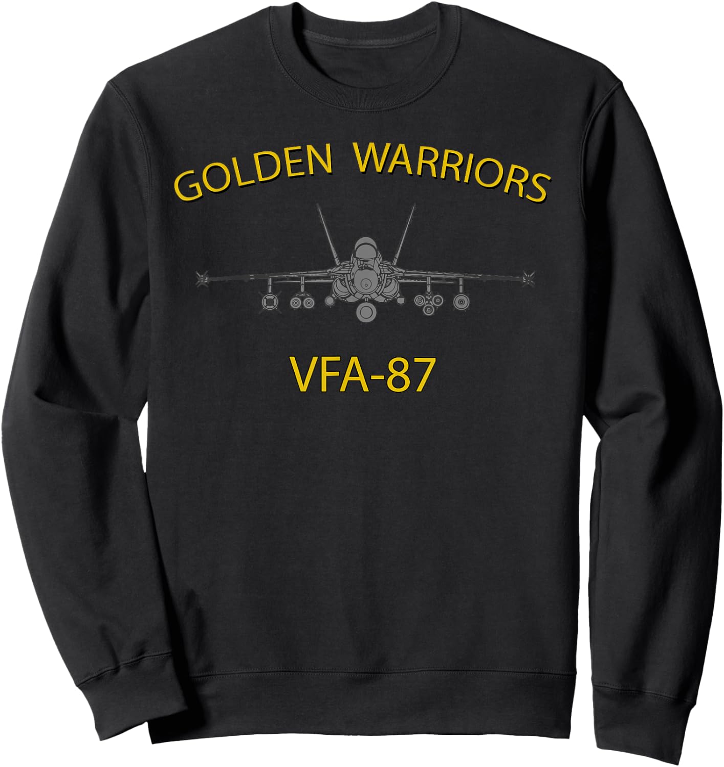 VFA-87 "Golden Warriors" Squadron F-18 Super Hornet Sweatshirt - Sweatshirt | Black