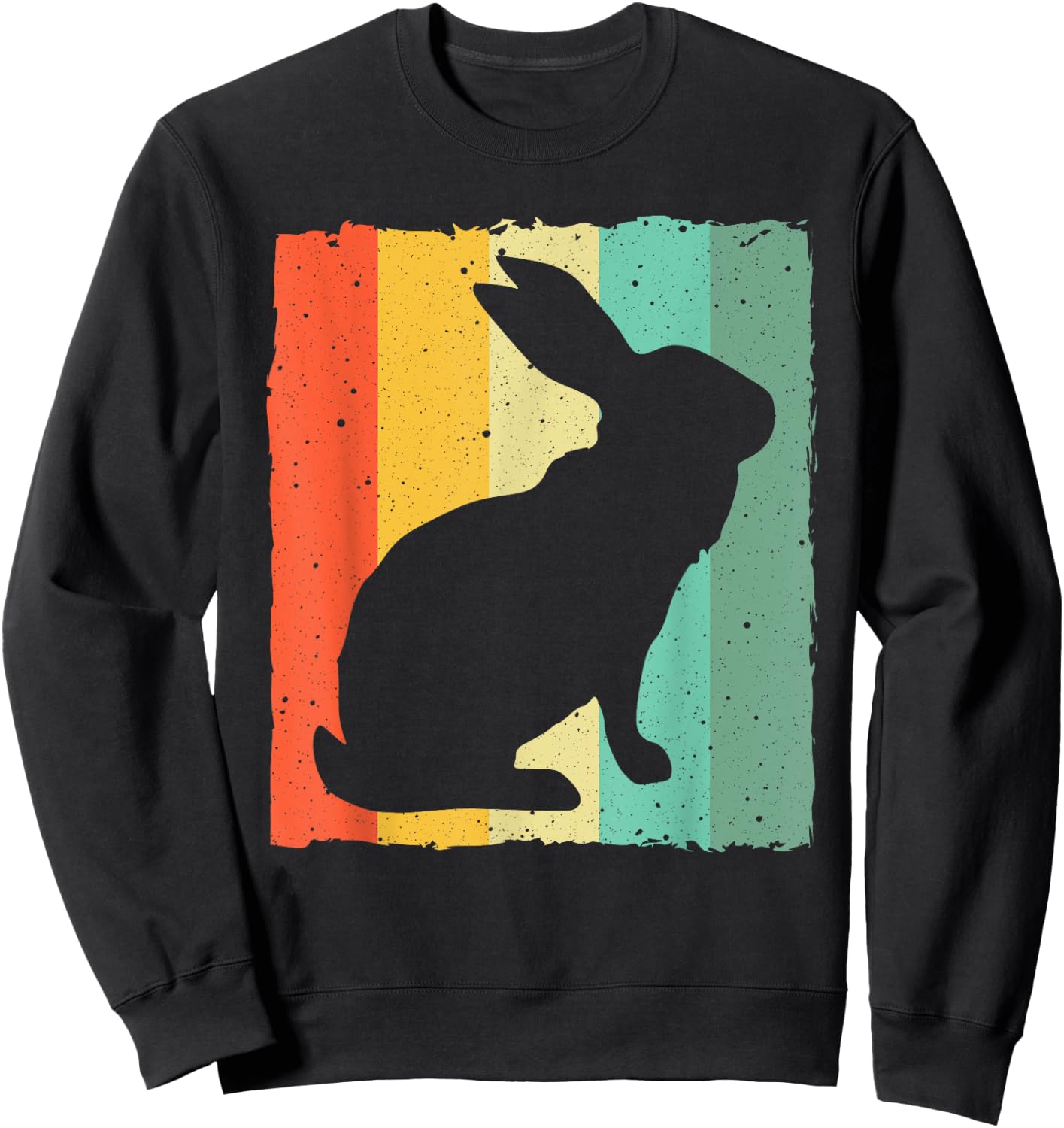 Funny Vintage Rabbit Designs For Kids Men Women Hare Pet Sweatshirt - Sweatshirt | Black