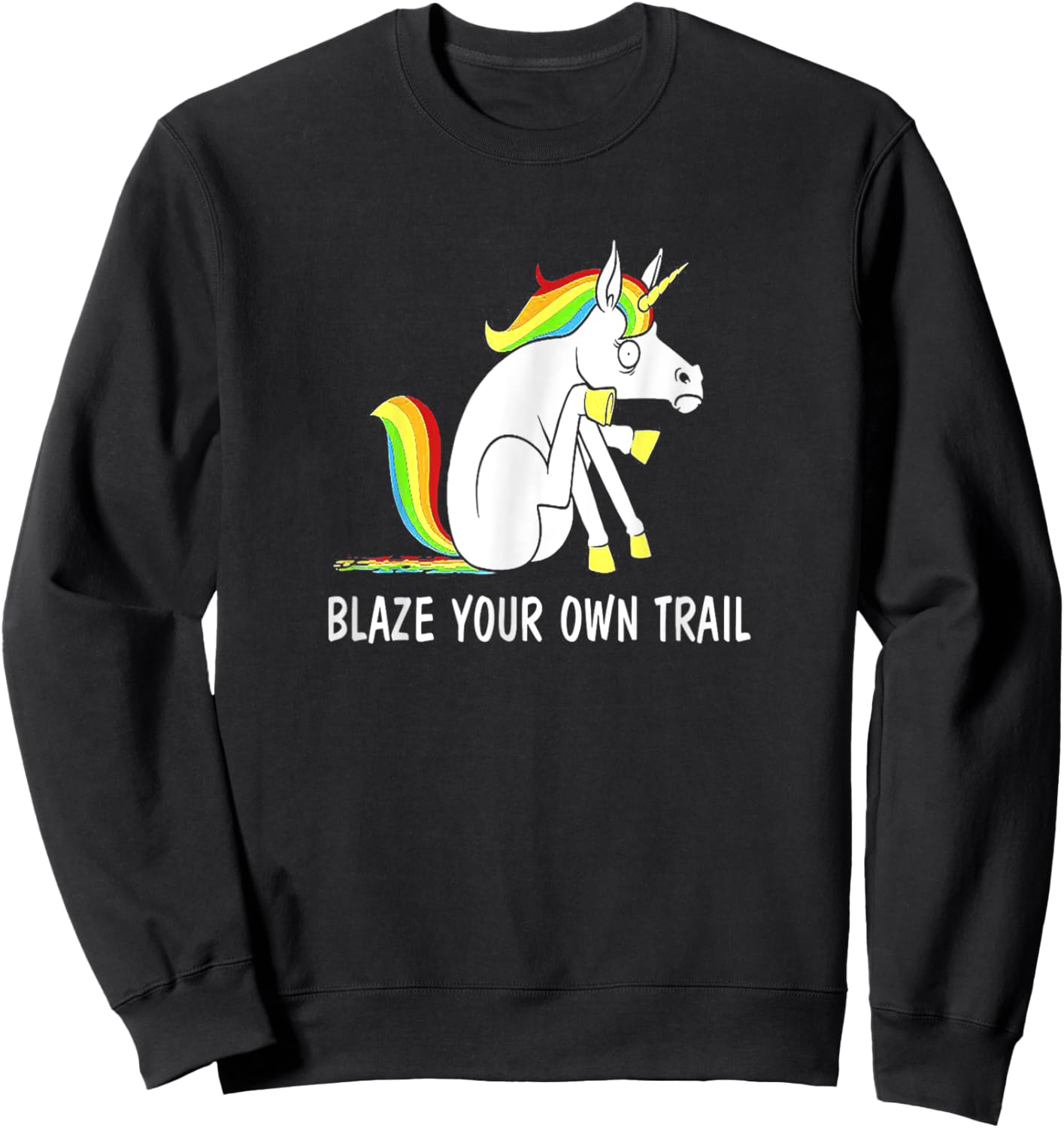 Blaze Your Own Trail Unicorn Sweatshirt - Sweatshirt | Black