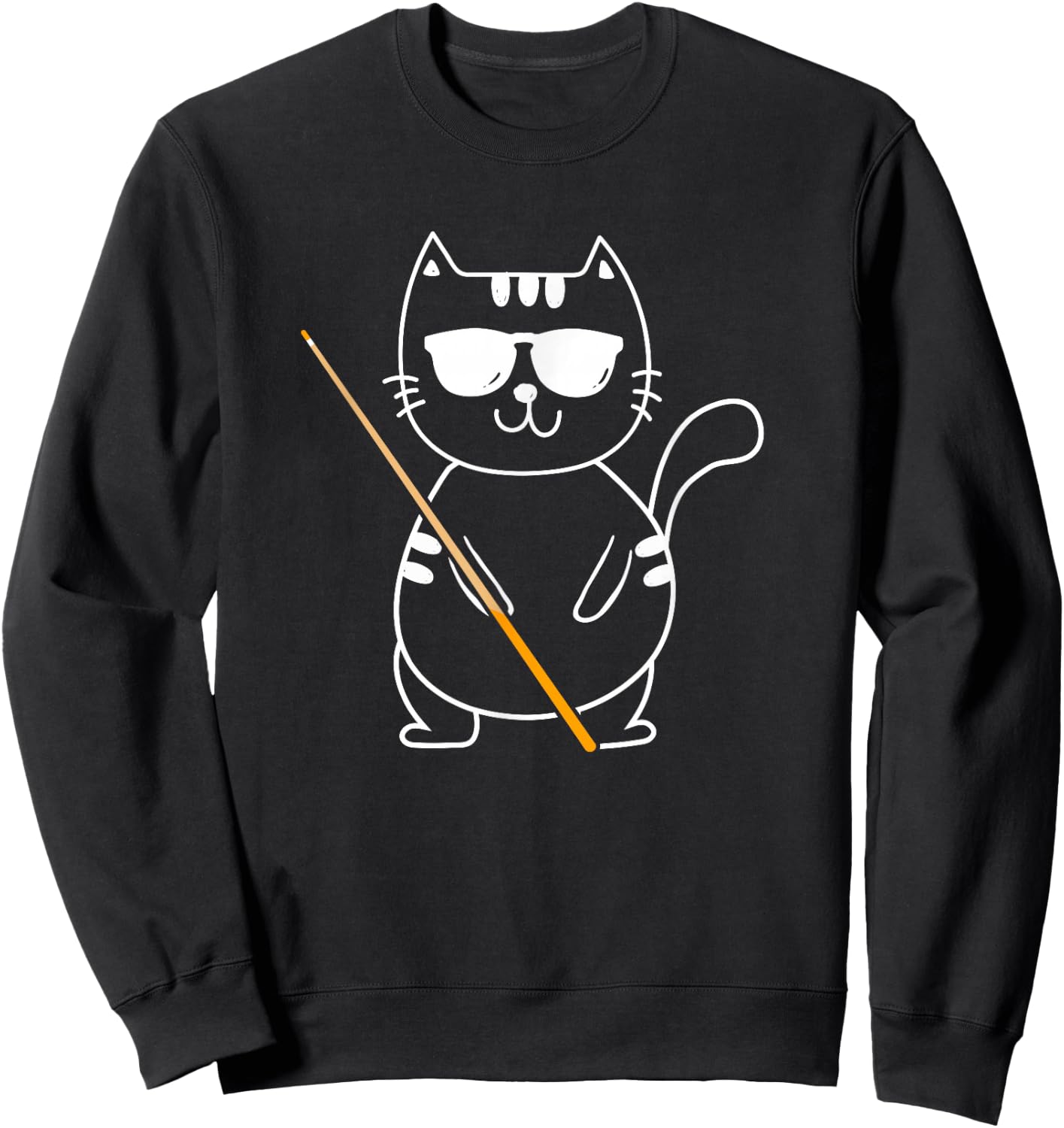 Billiard Cat - Billiard Player Billard 8-Ball Pool Snooker Sweatshirt - Sweatshirt | Black